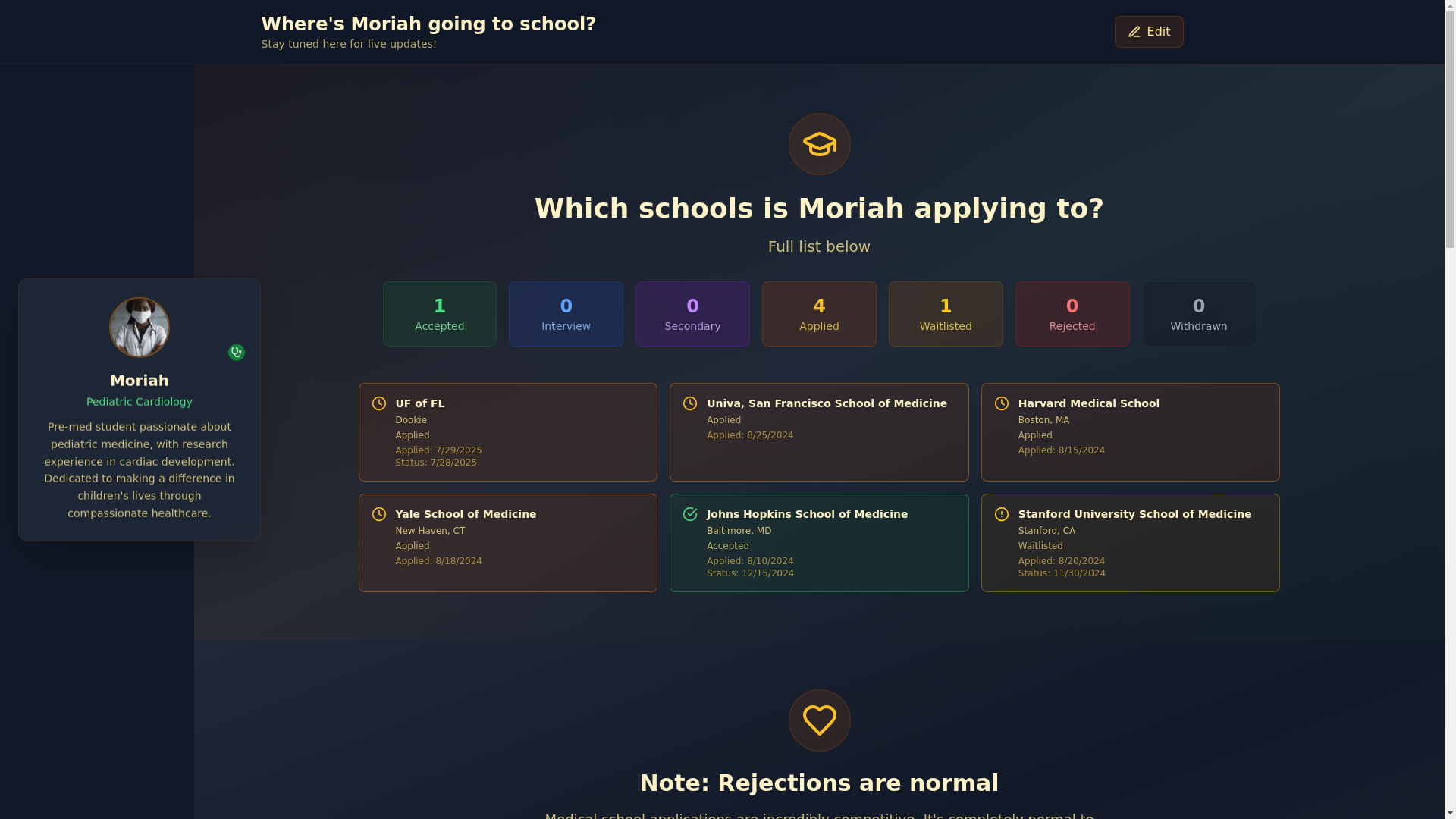 website screenshot of https://wheresmoriahgoingtoschool.com/