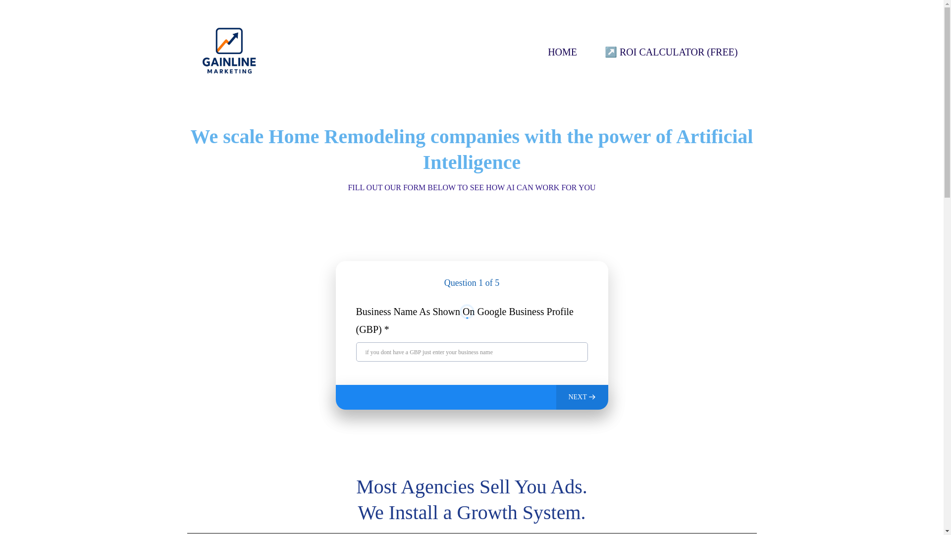 website screenshot of https://gainlineengine.com/
