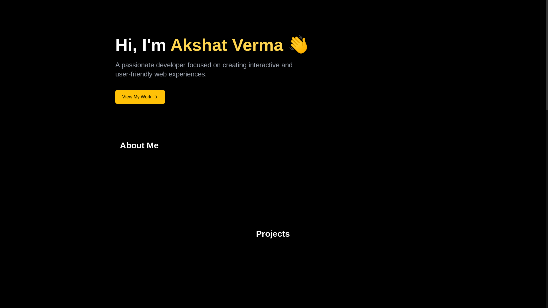 website screenshot of https://akshatv.life/