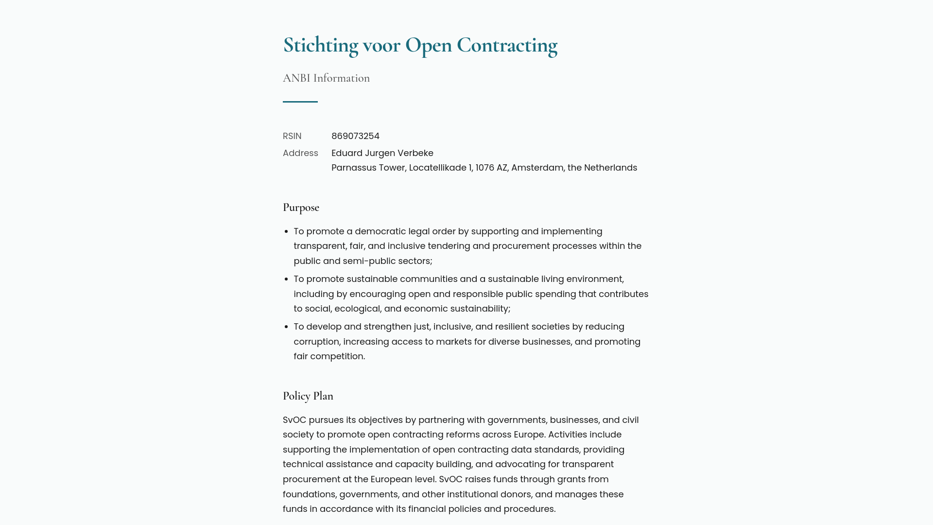 website screenshot of https://open-contracting.eu/