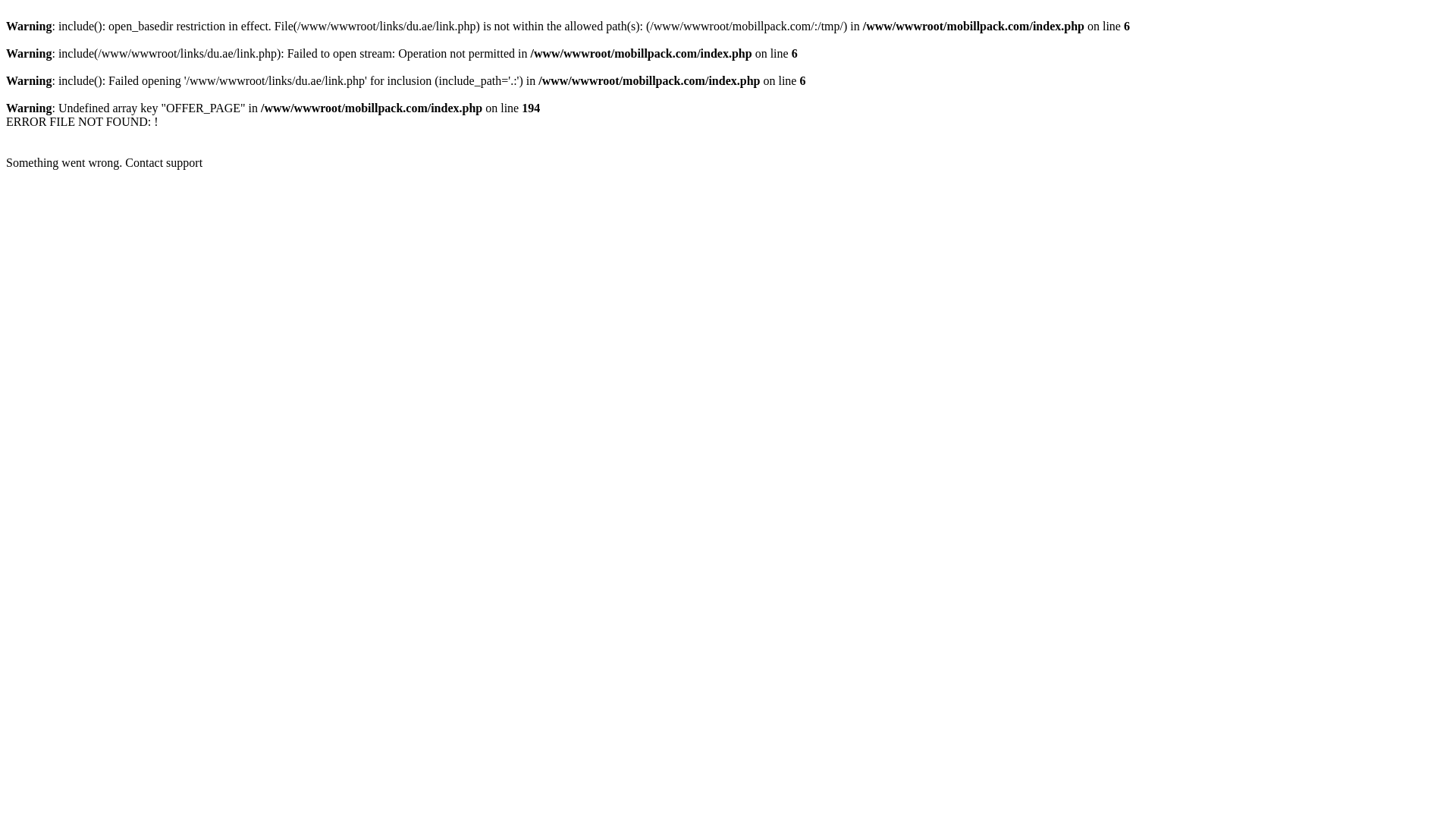 website screenshot of https://mobillpack.com/