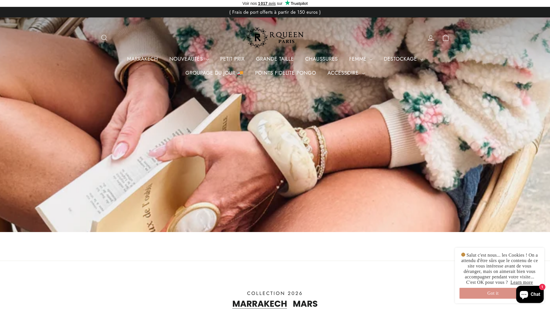 website screenshot of https://rqueenparisshop.us/