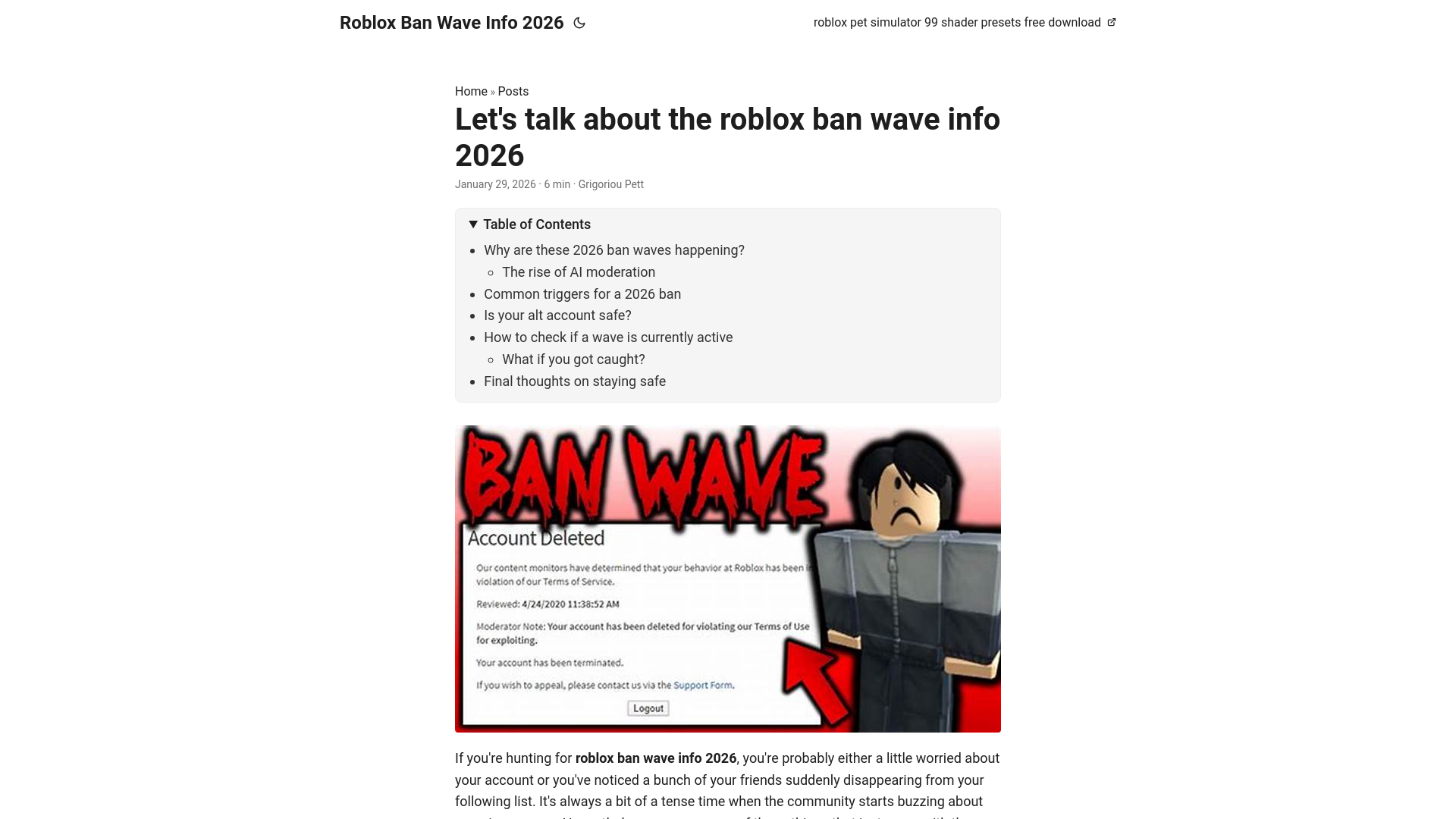 website screenshot of https://roblox-ban-wave-info-2026.pages.dev/