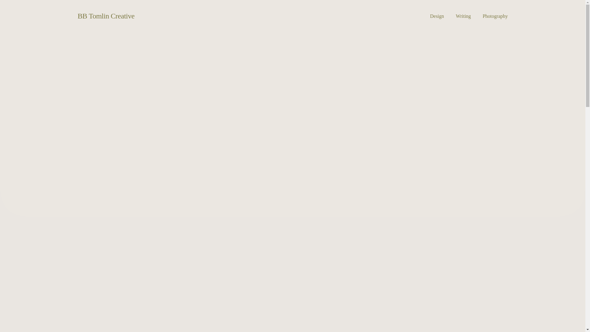 website screenshot of https://bbtomlincreative.com/