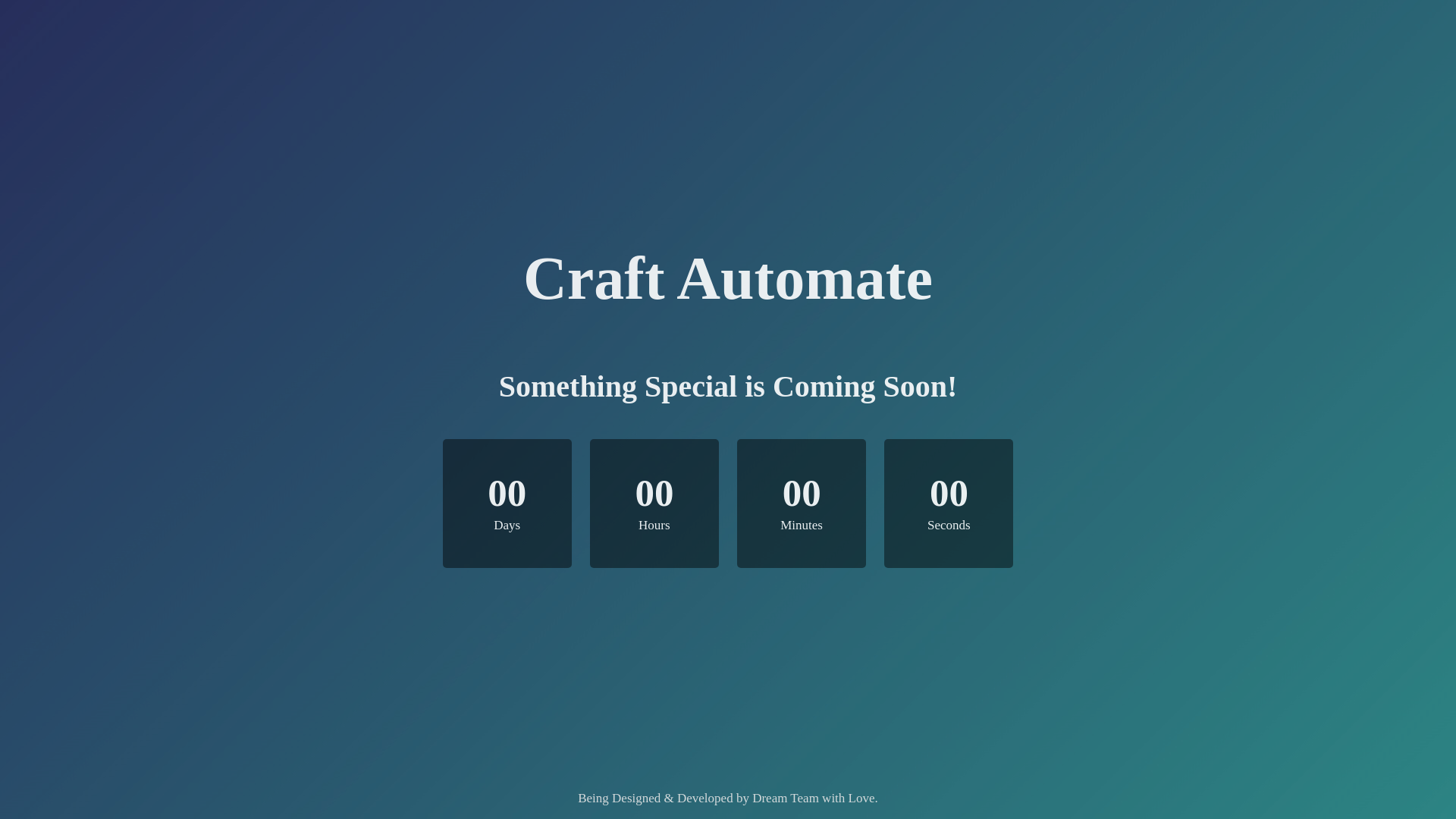 website screenshot of https://craftautomate.com