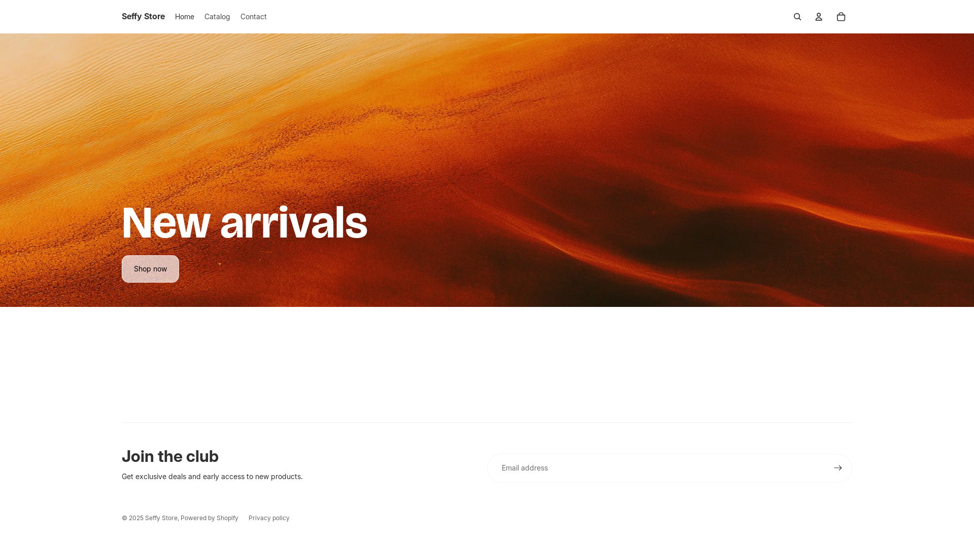 website screenshot of https://seffystore.com/