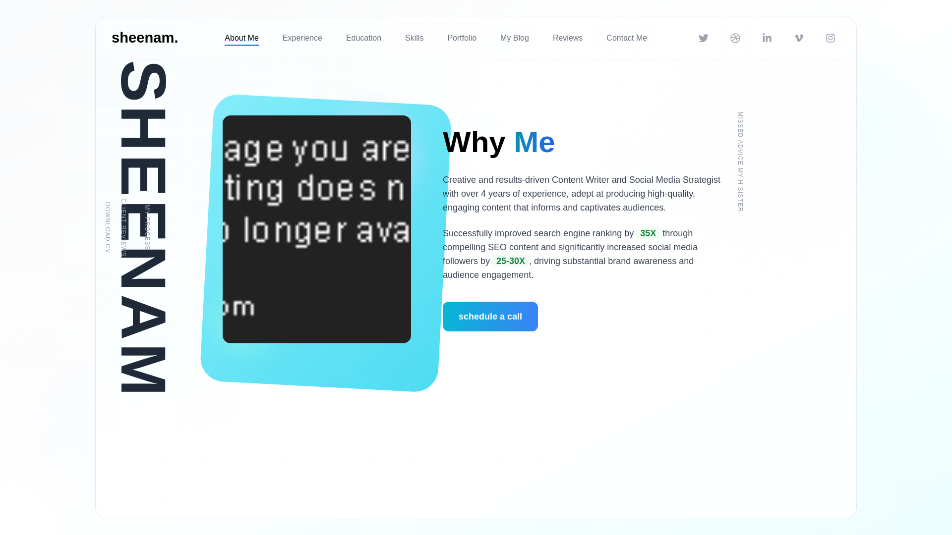 website screenshot of https://sheenam.online/