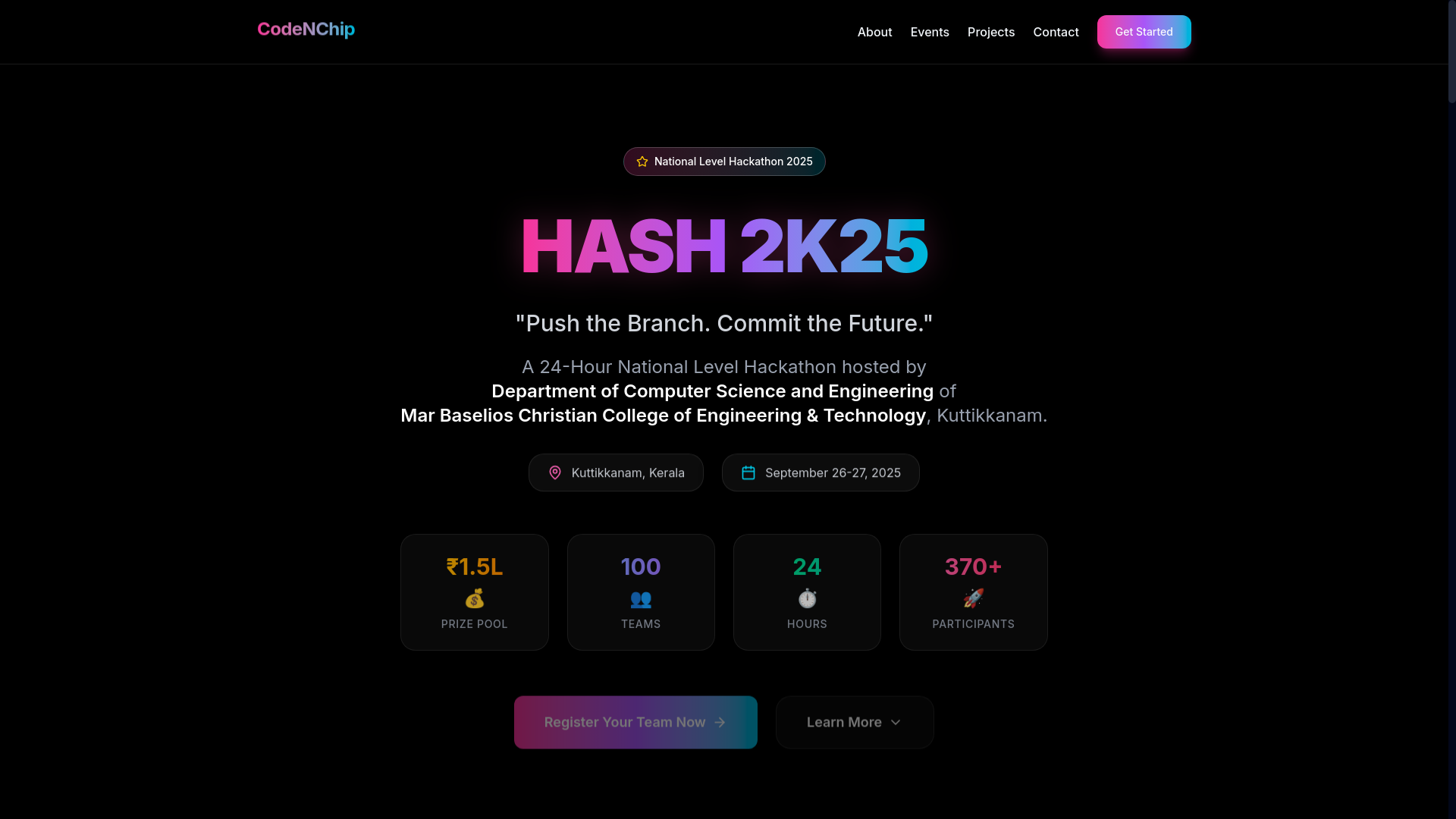 website screenshot of https://hashitup.space/