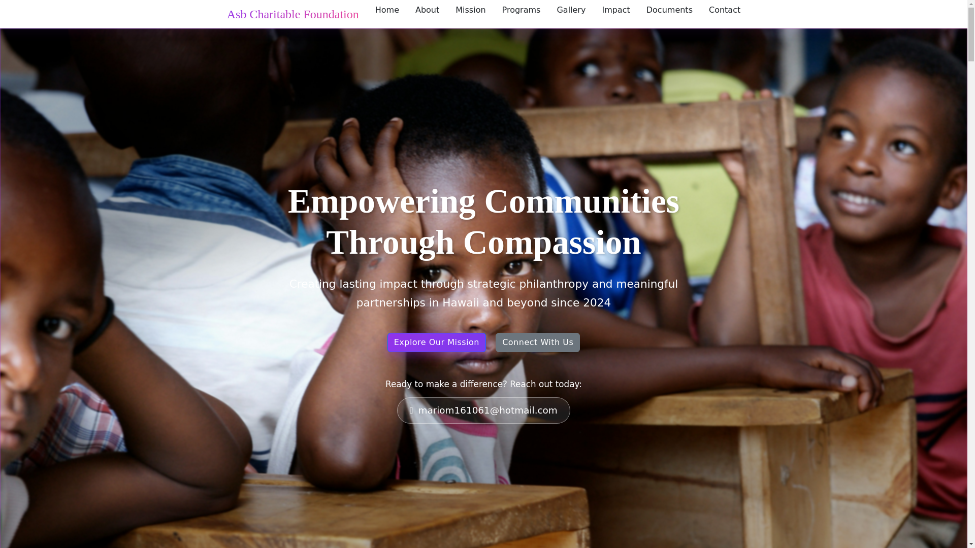 website screenshot of https://asbcharitablefoundation.pages.dev/