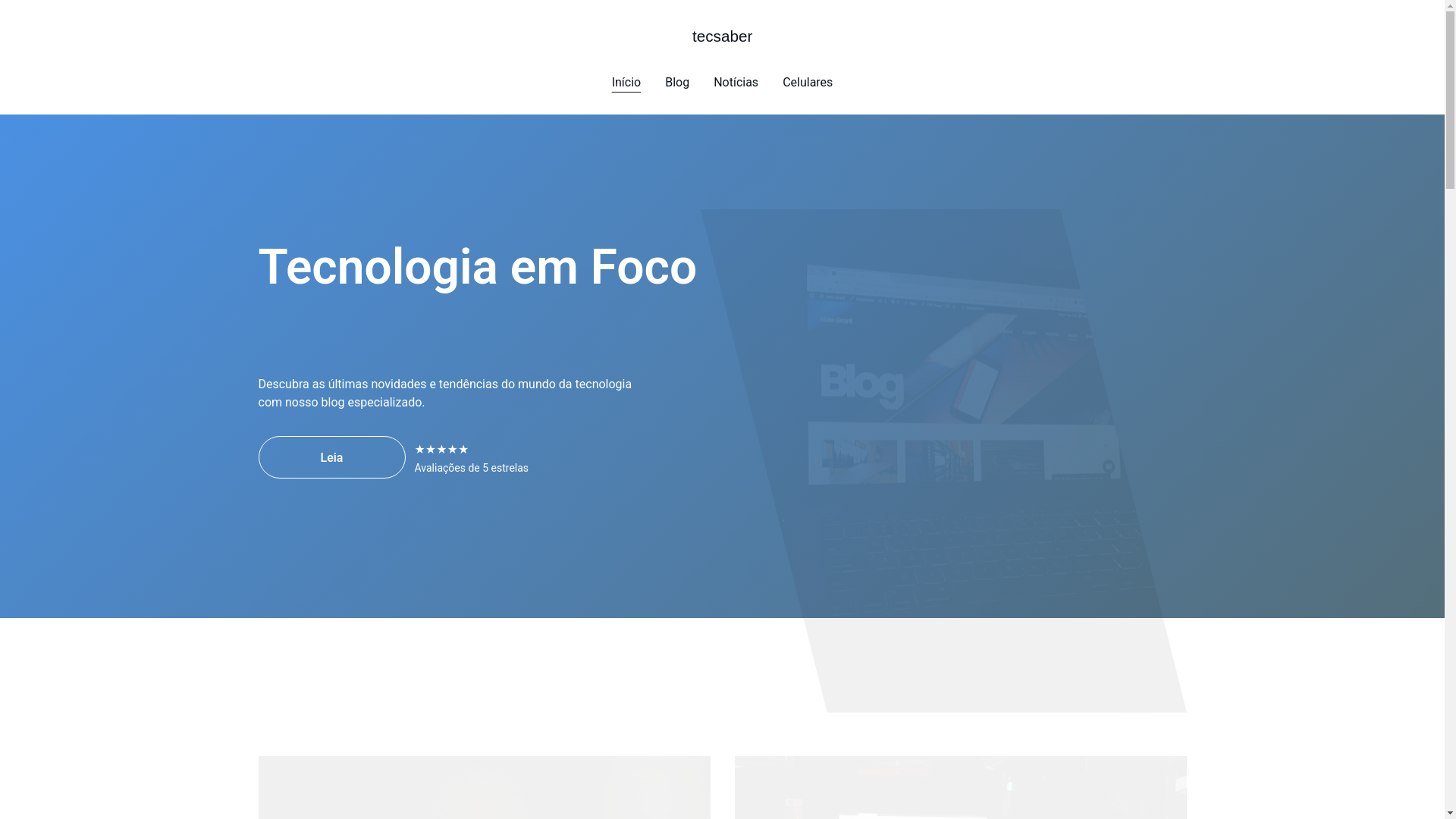 website screenshot of https://tecsaber.com.br/