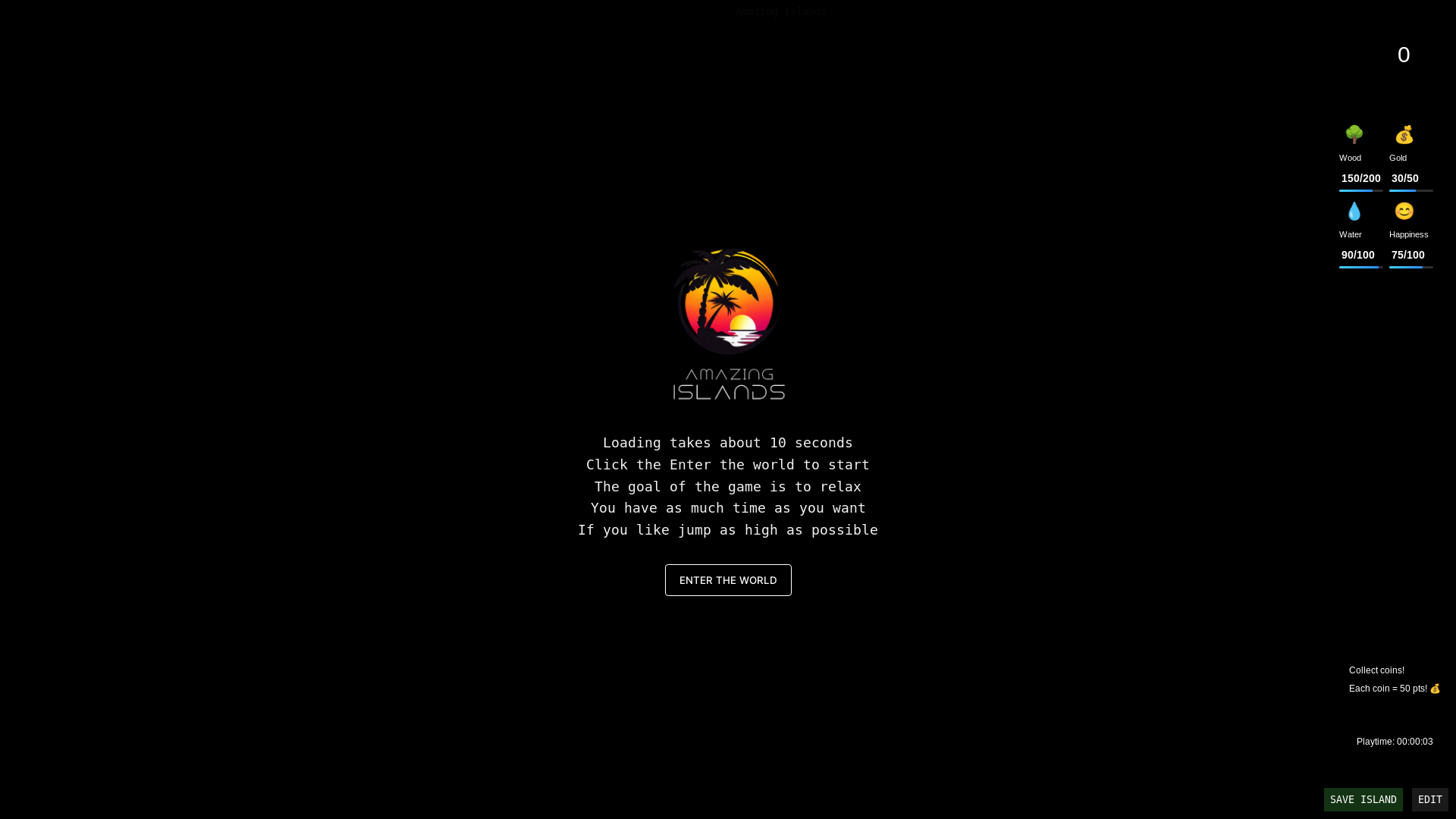 website screenshot of https://amazing-islands.pages.dev/