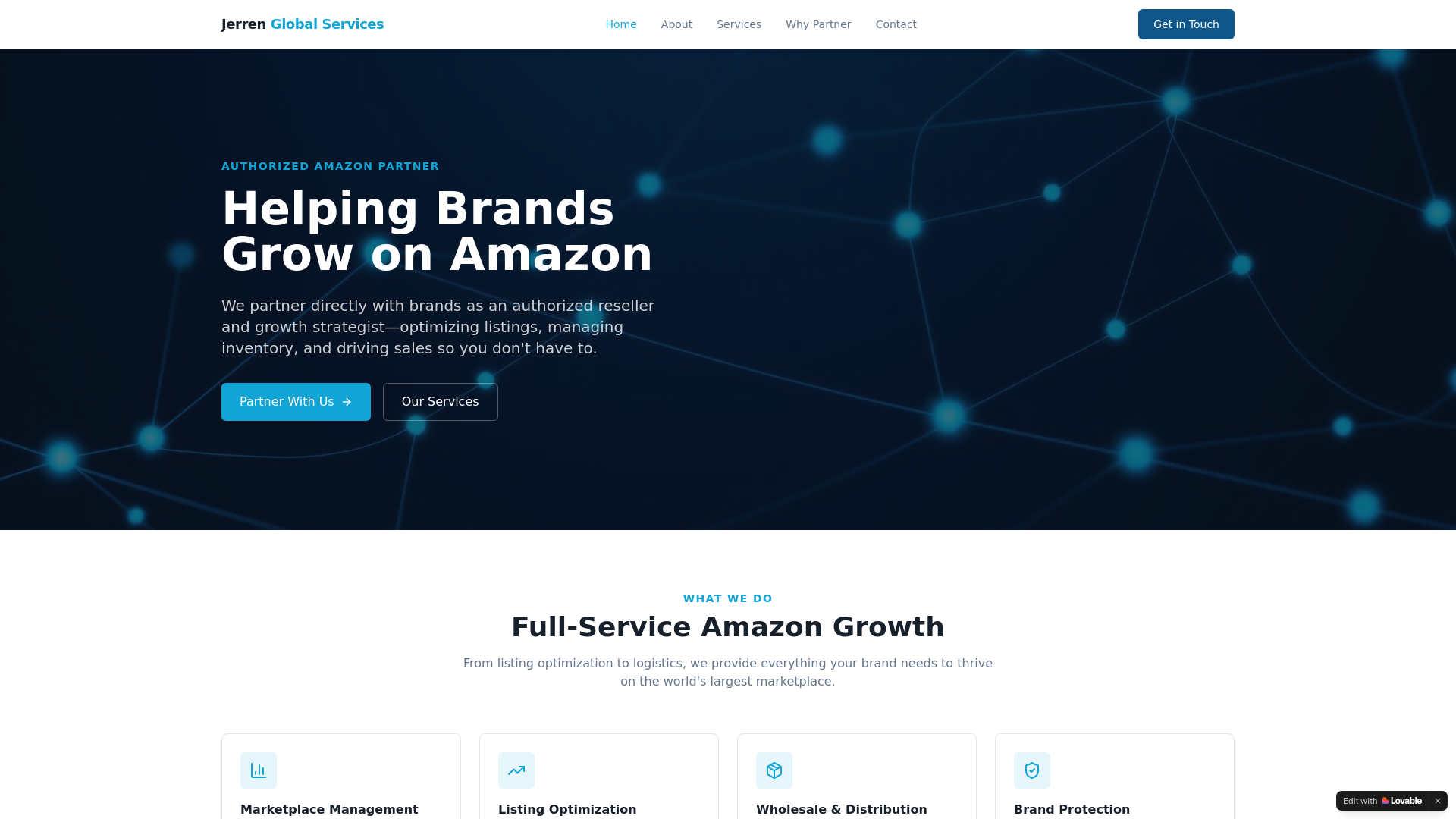 website screenshot of https://jerrenglobalservices.com