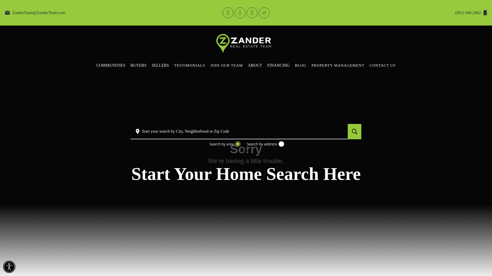 website screenshot of https://www.zanderteam.com/