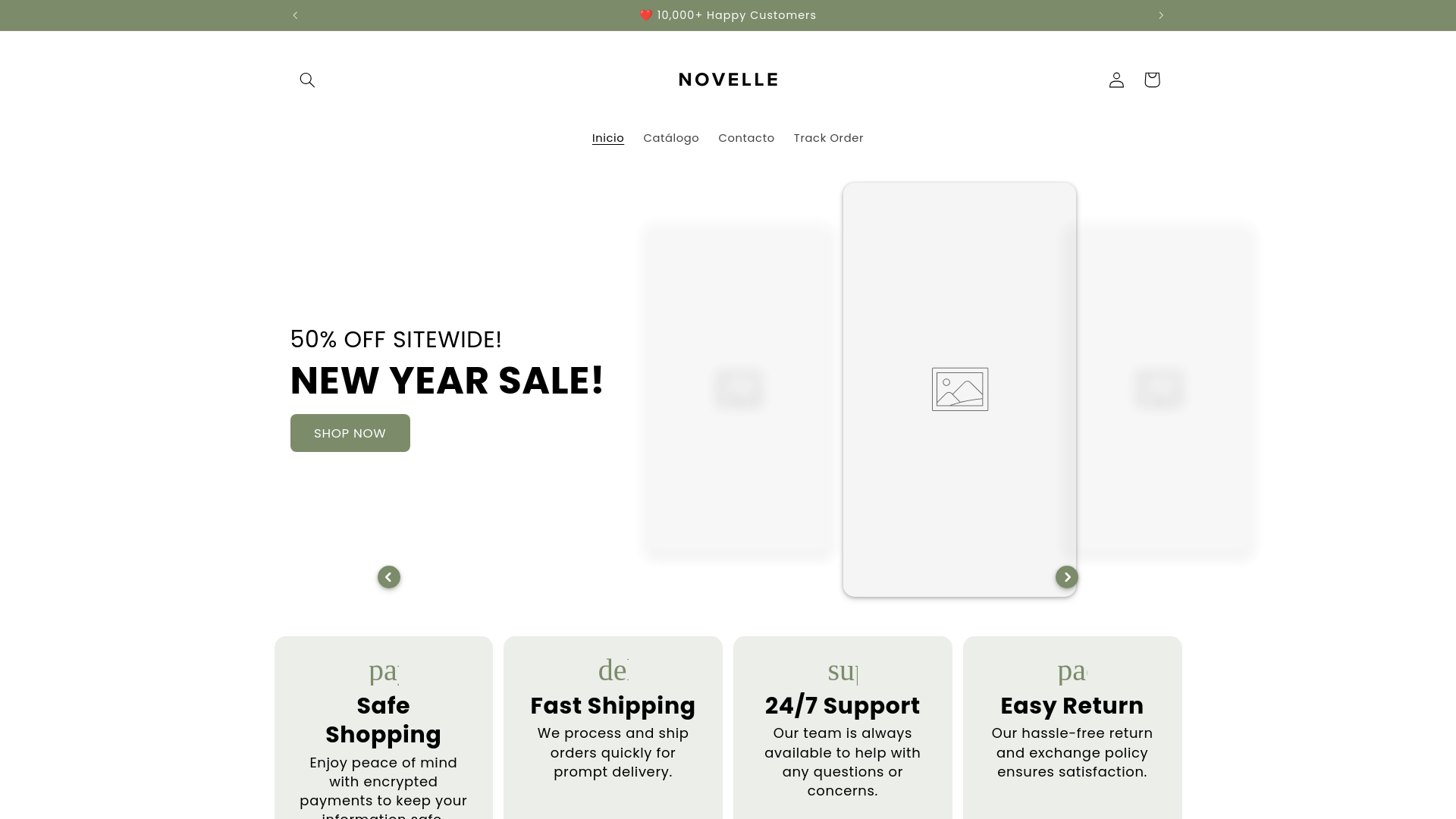 website screenshot of https://novellechile.com/