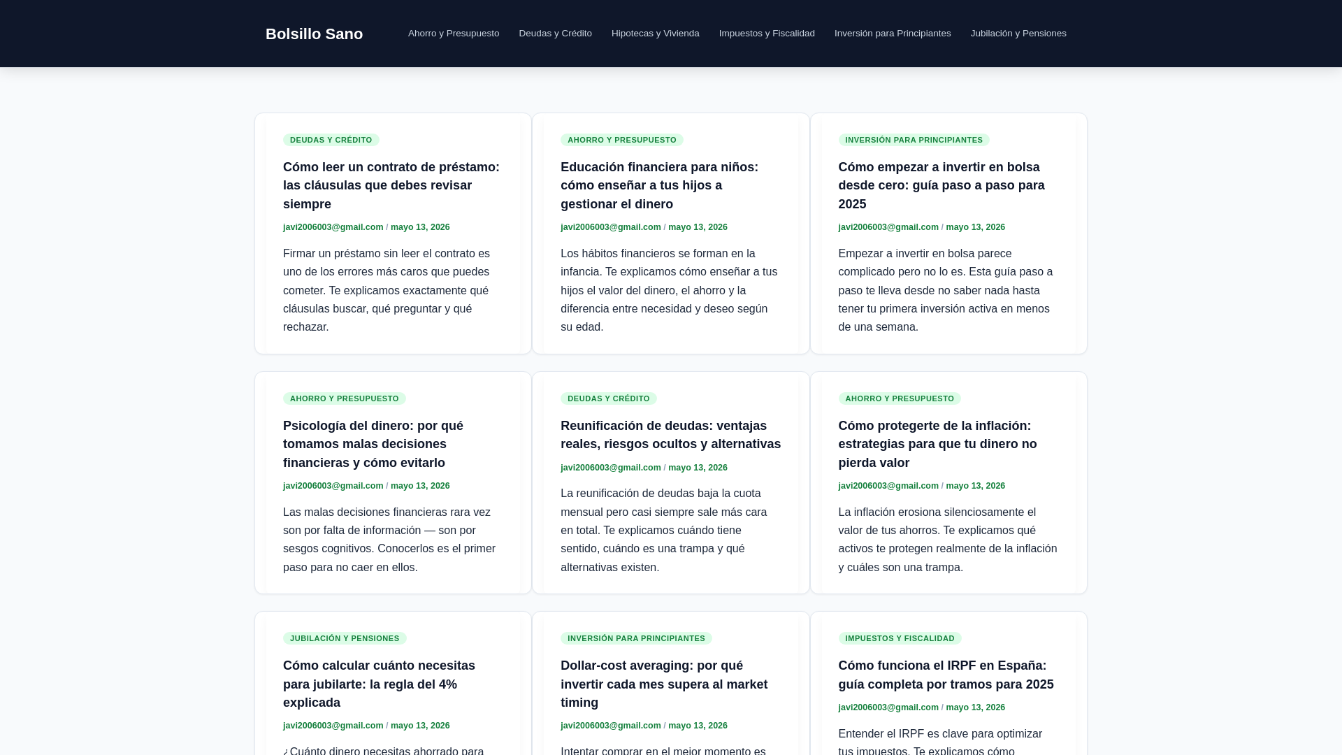 website screenshot of https://bolsillosano.online/