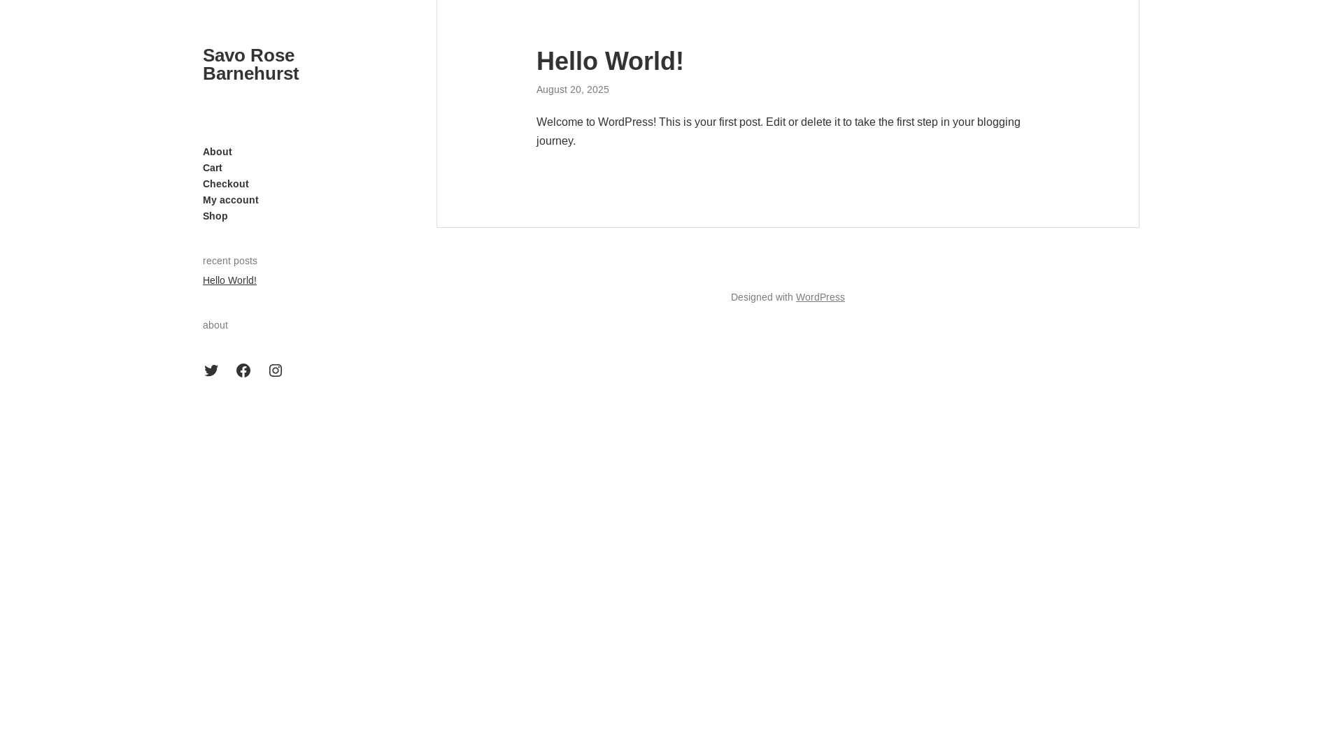 website screenshot of https://savorosebarnehurst.com/
