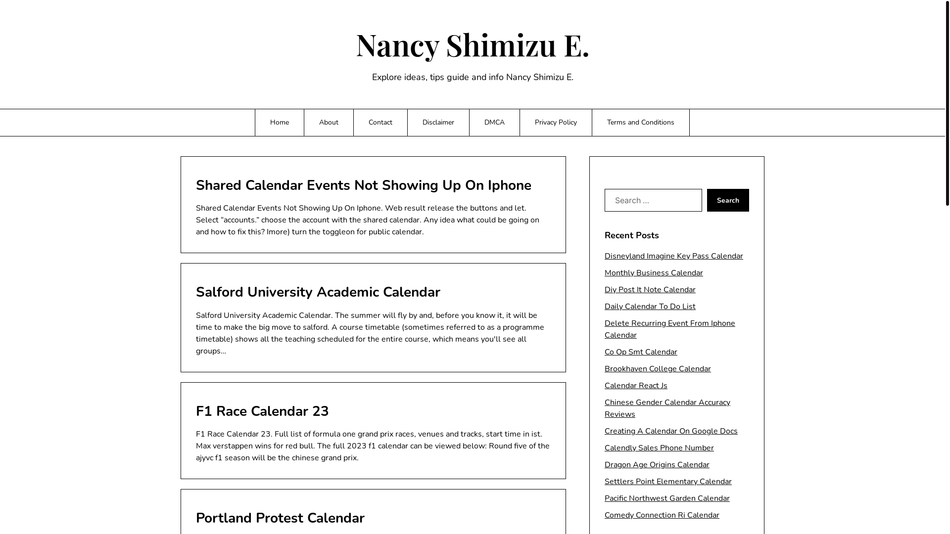 website screenshot of https://nancyshimizue.pages.dev/