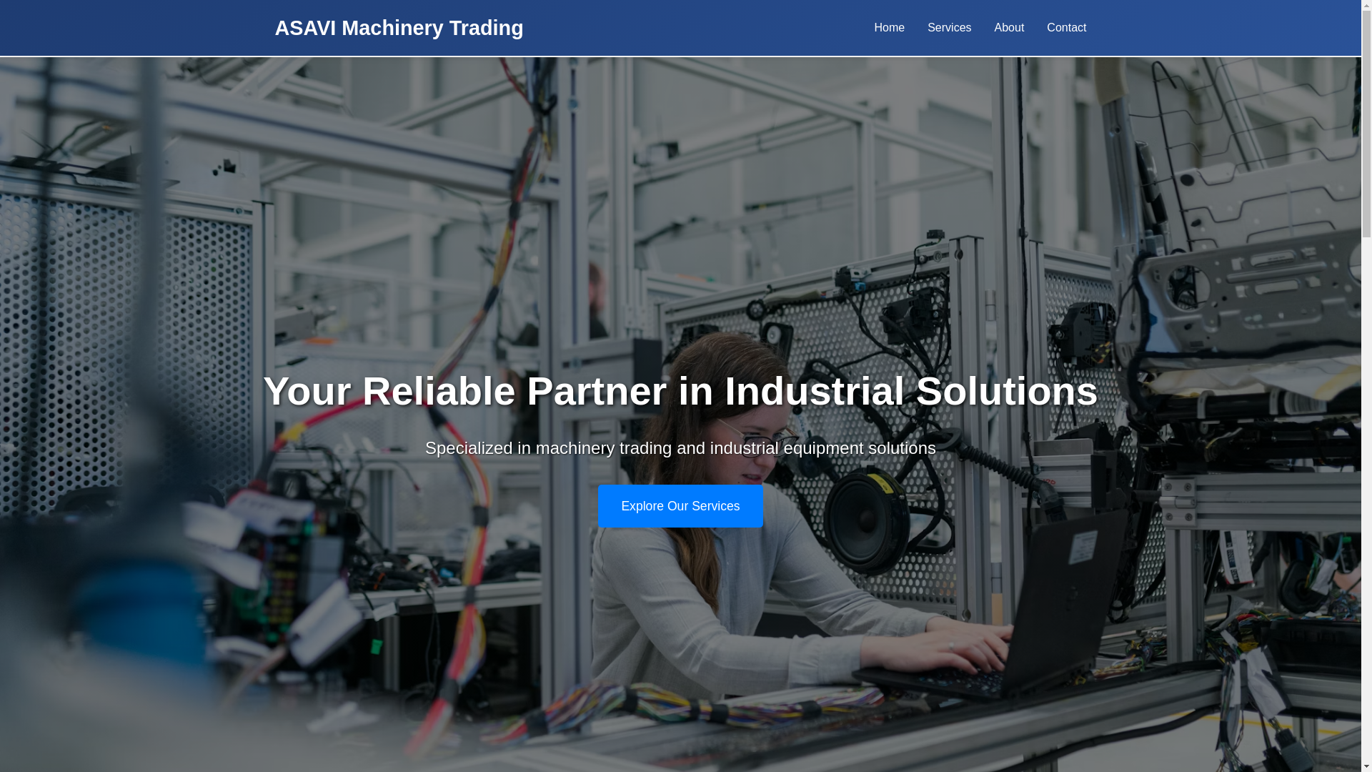 website screenshot of https://asavimachinery.com/