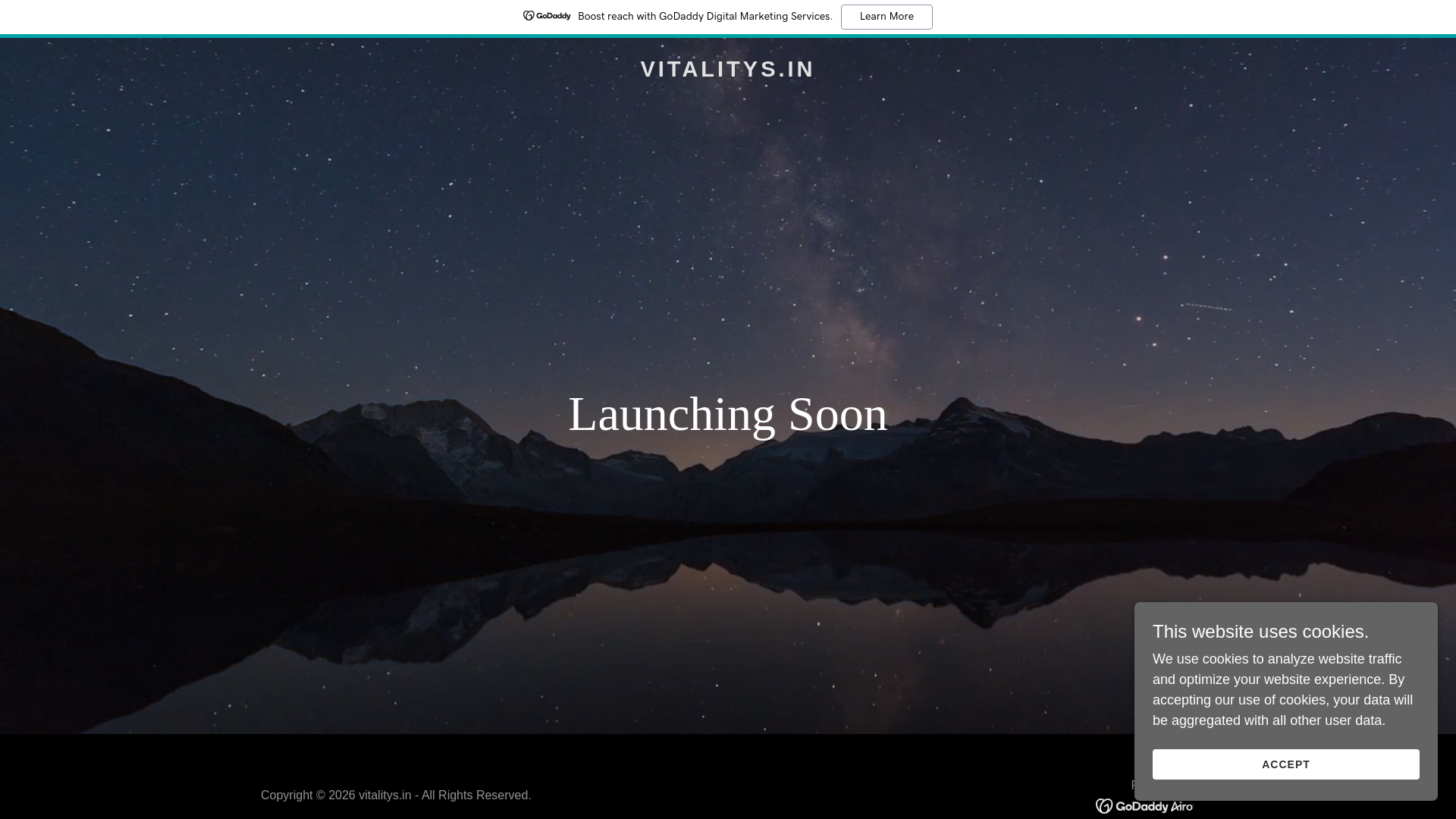 website screenshot of https://vitalitys.in