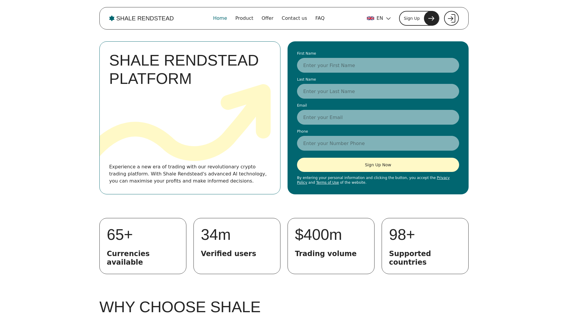 website screenshot of https://shale-rendstead.com