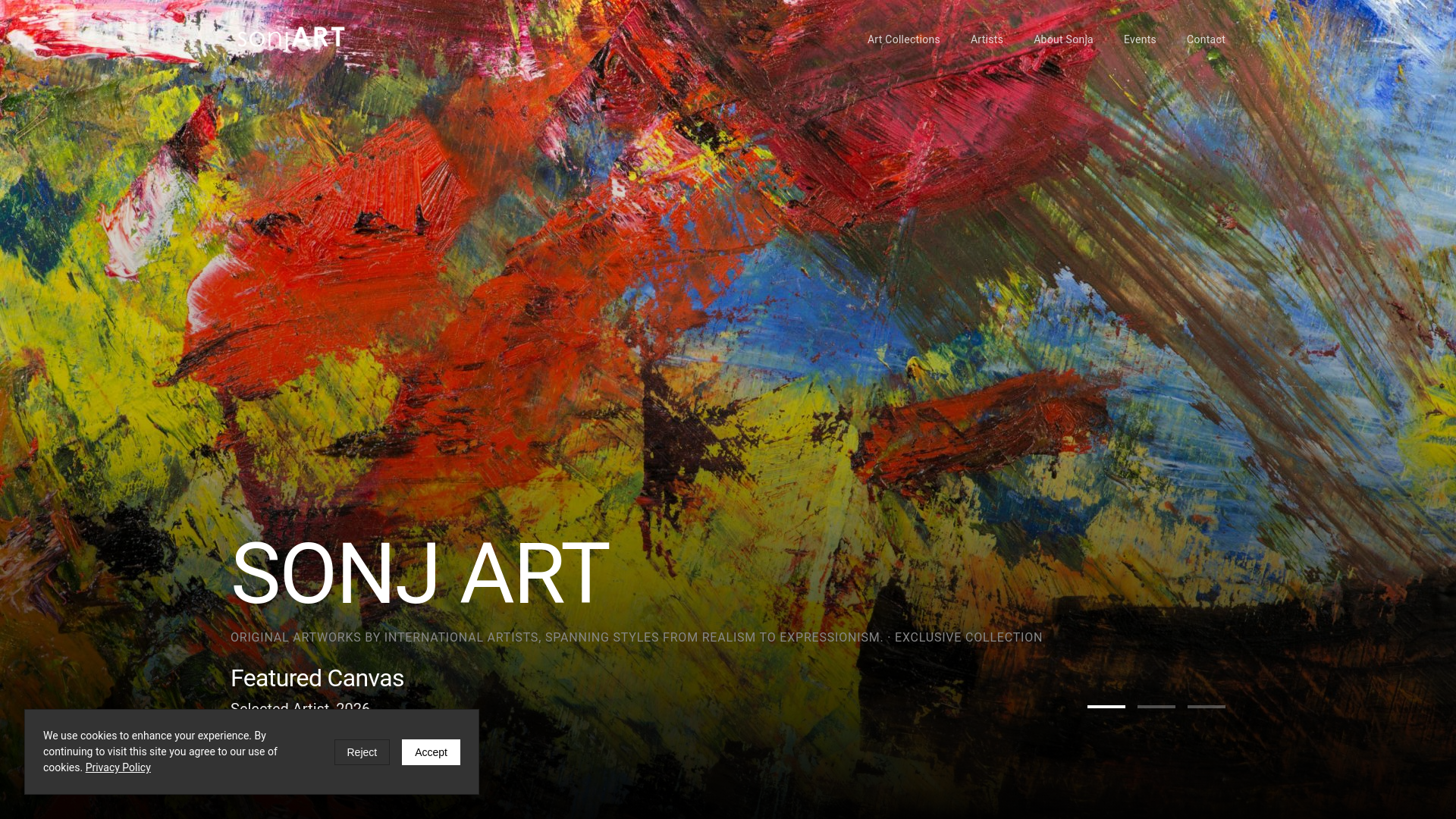 website screenshot of https://sonjart.ch/