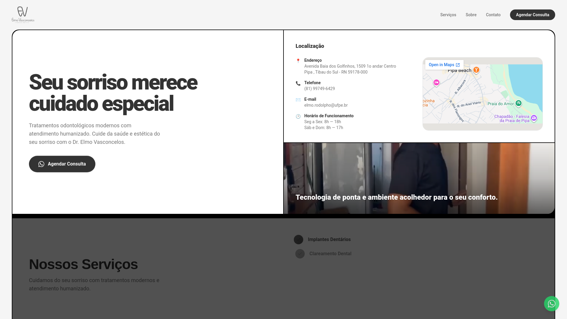 website screenshot of https://drelmovasconcelos.com/