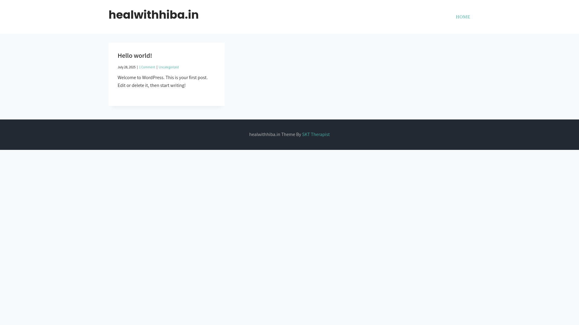 website screenshot of https://healwithhiba.in/