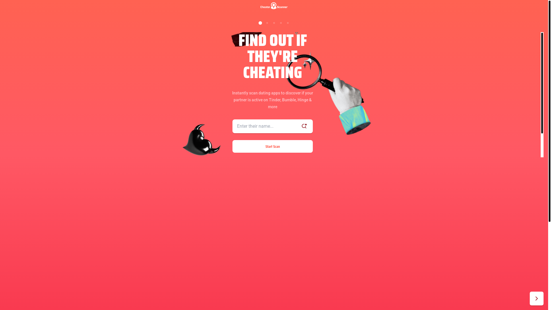 website screenshot of https://cheater-scanner.com/