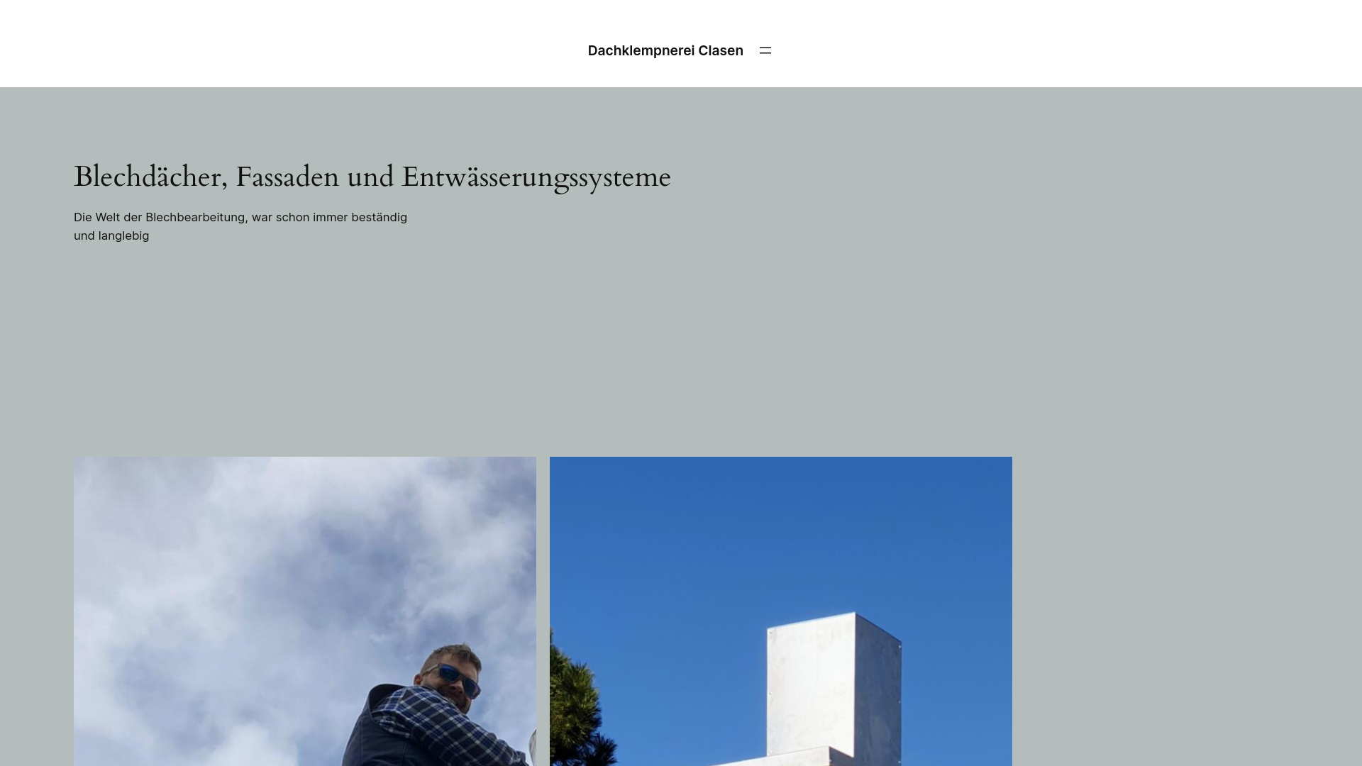 website screenshot of https://dachklempnerei-clasen.de/
