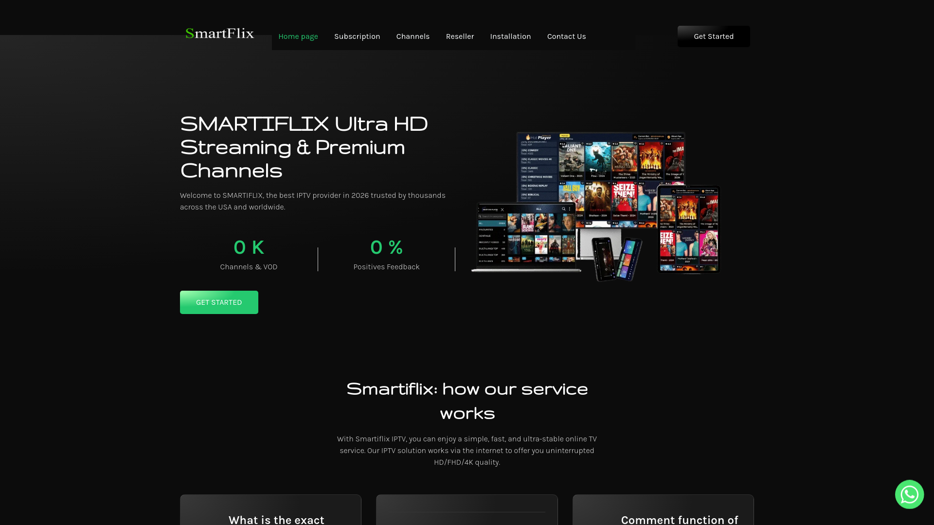 website screenshot of https://smartiflixiptvs.us/