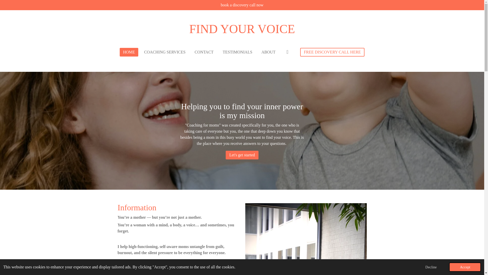 website screenshot of https://coachingformoms.org/