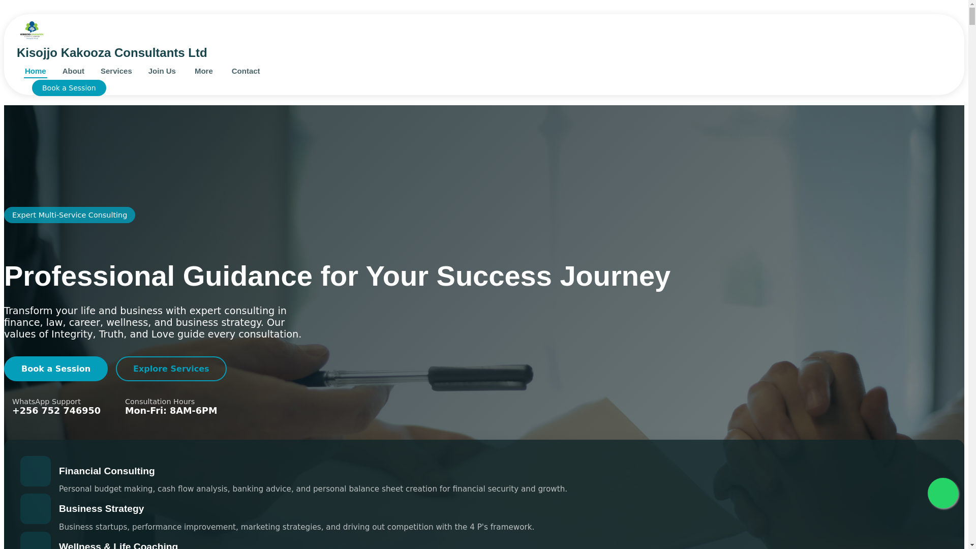 website screenshot of https://kisojjokakoozaconsultants.com/