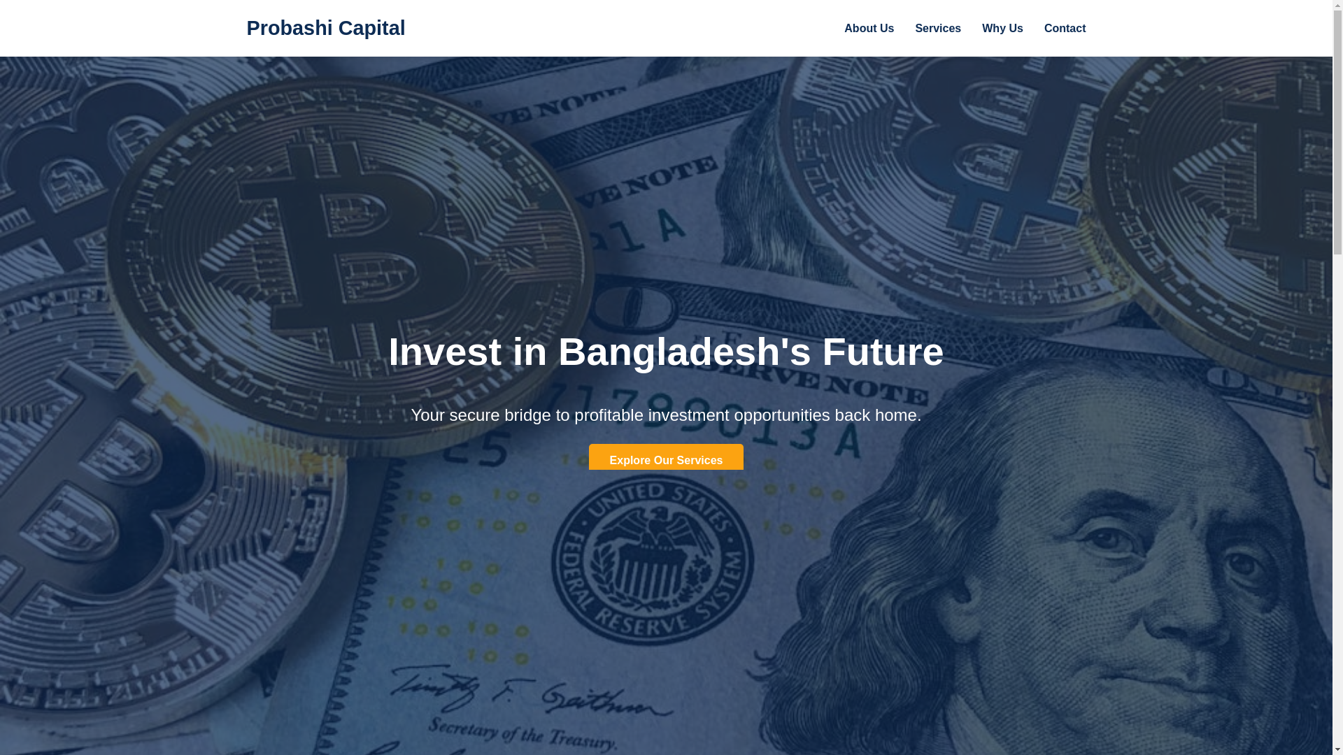 website screenshot of https://probashicapital.com/