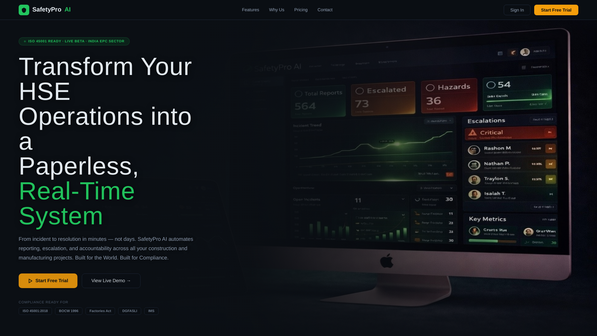 website screenshot of https://safetypro-frontend.pages.dev/