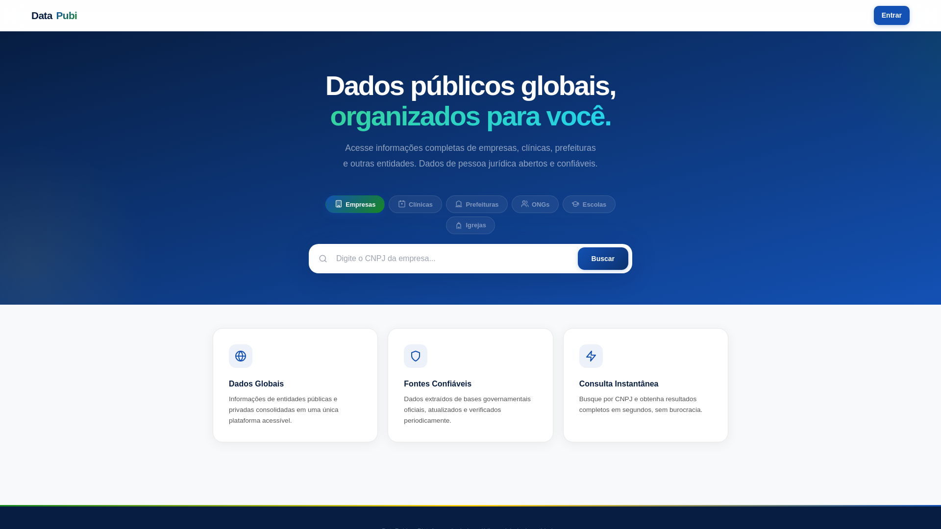website screenshot of https://datapubi.com/