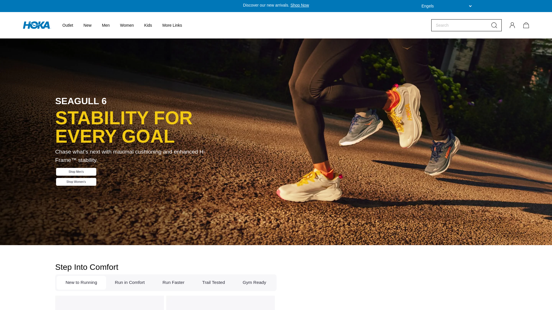 website screenshot of https://hokafactory.com