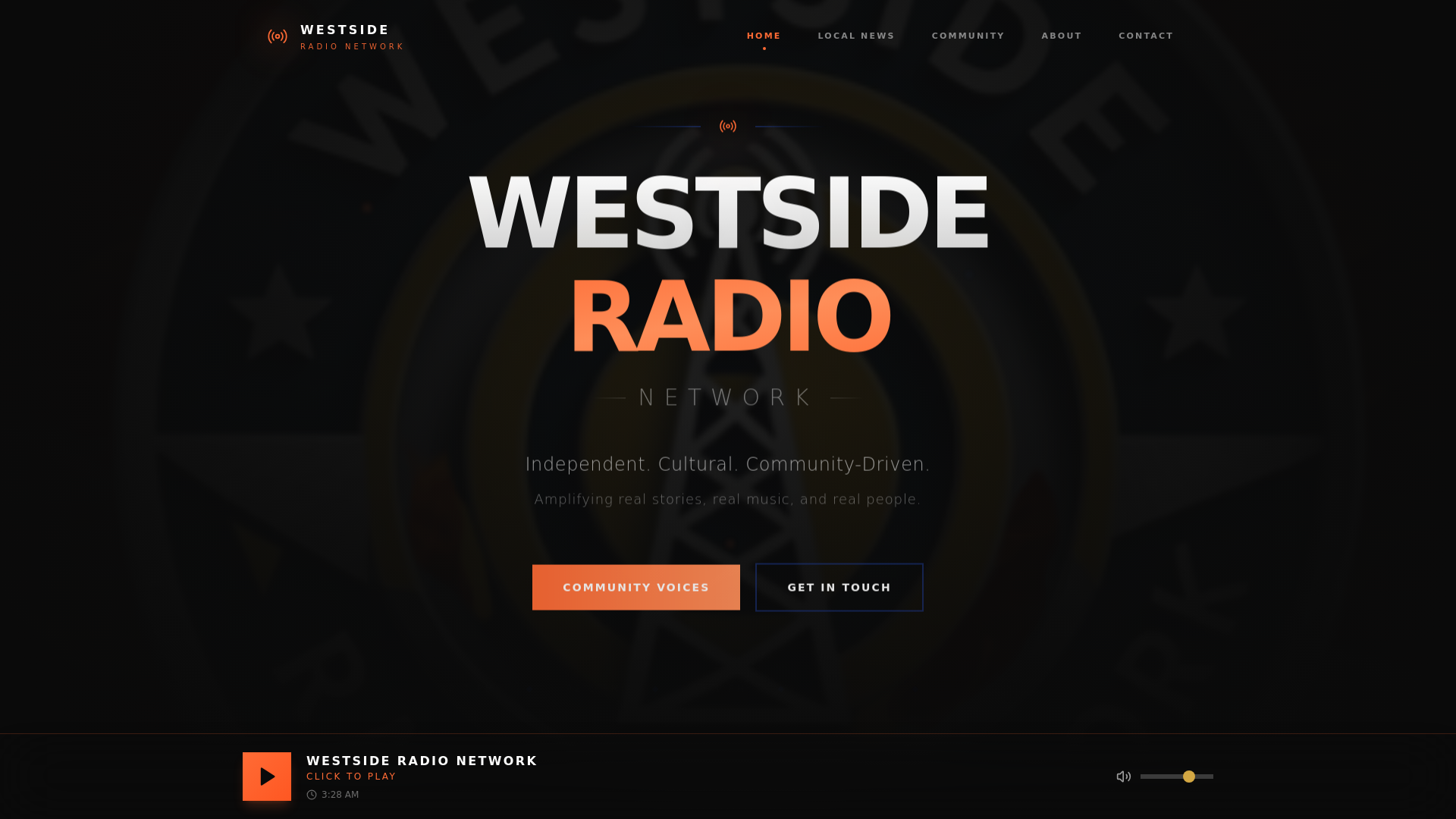 website screenshot of https://westsideradionetwork.com/