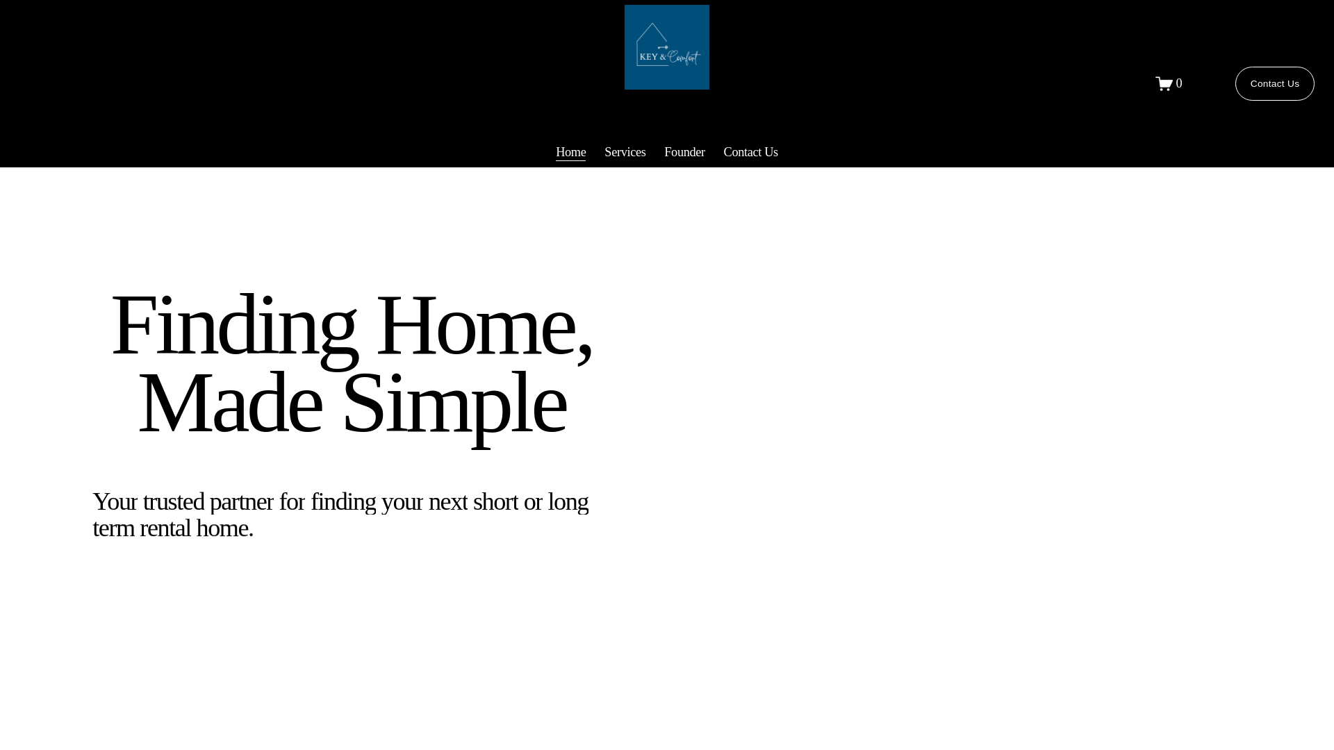 website screenshot of https://keyandcomforthomes.com.au