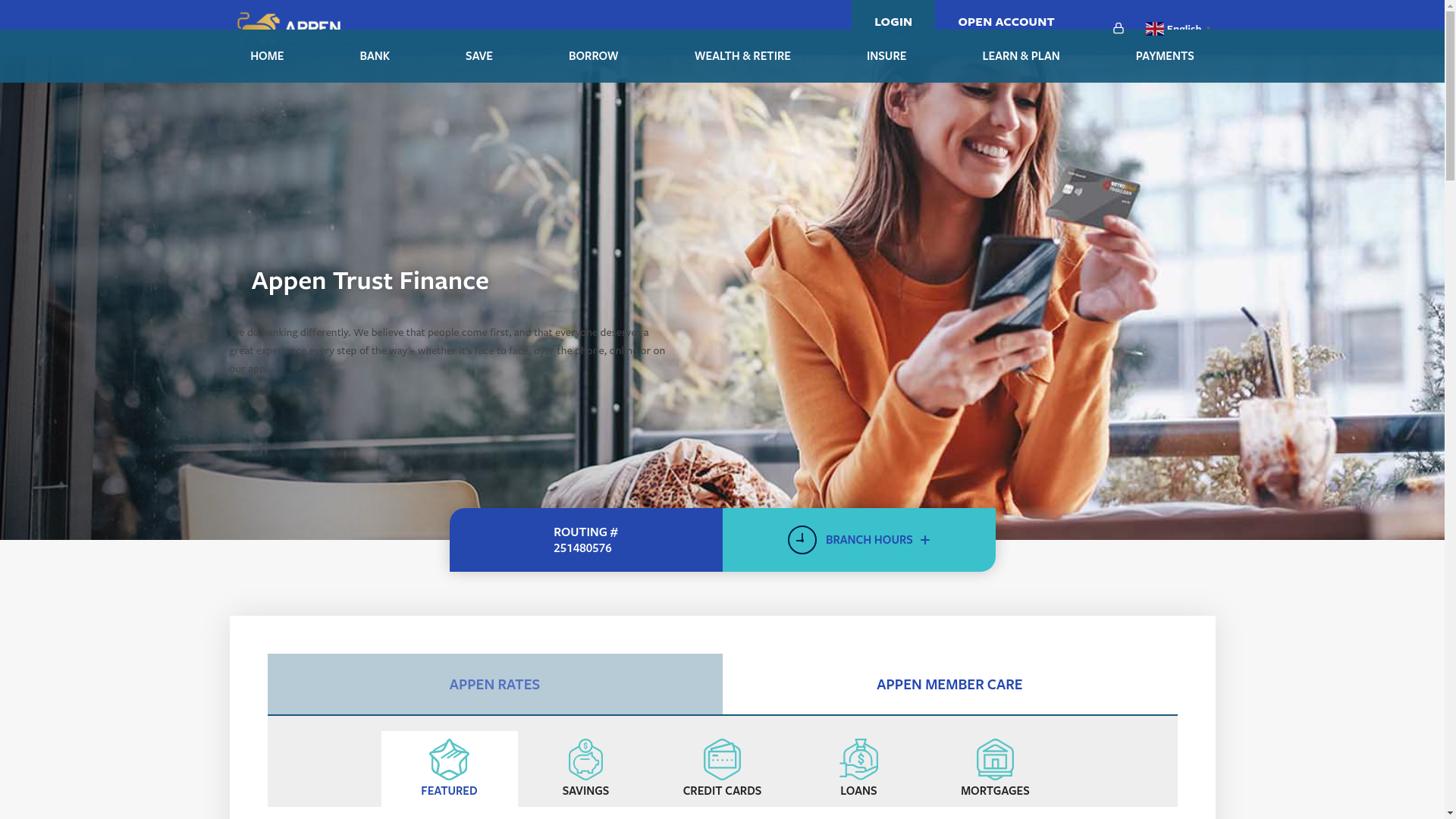 website screenshot of https://appenatrustfinance.org/
