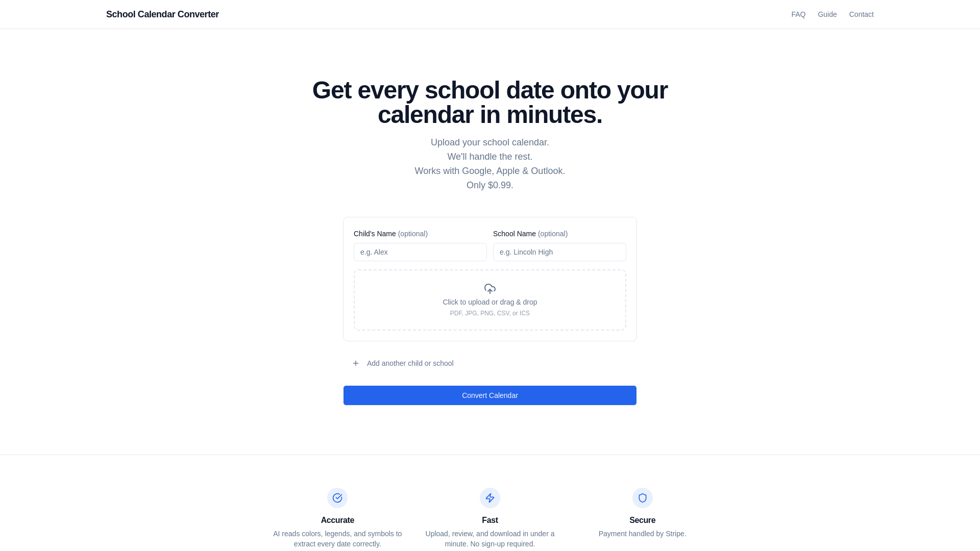website screenshot of https://schoolcalendarconverter.com/