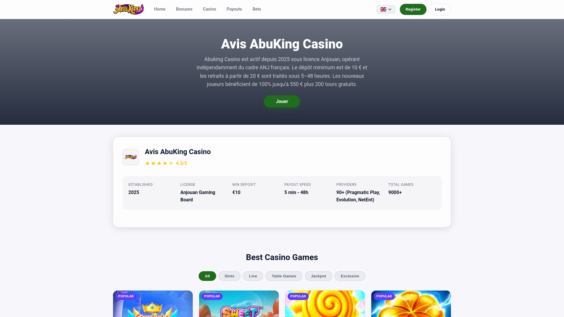 website screenshot of https://abuking-fr-10.pages.dev/