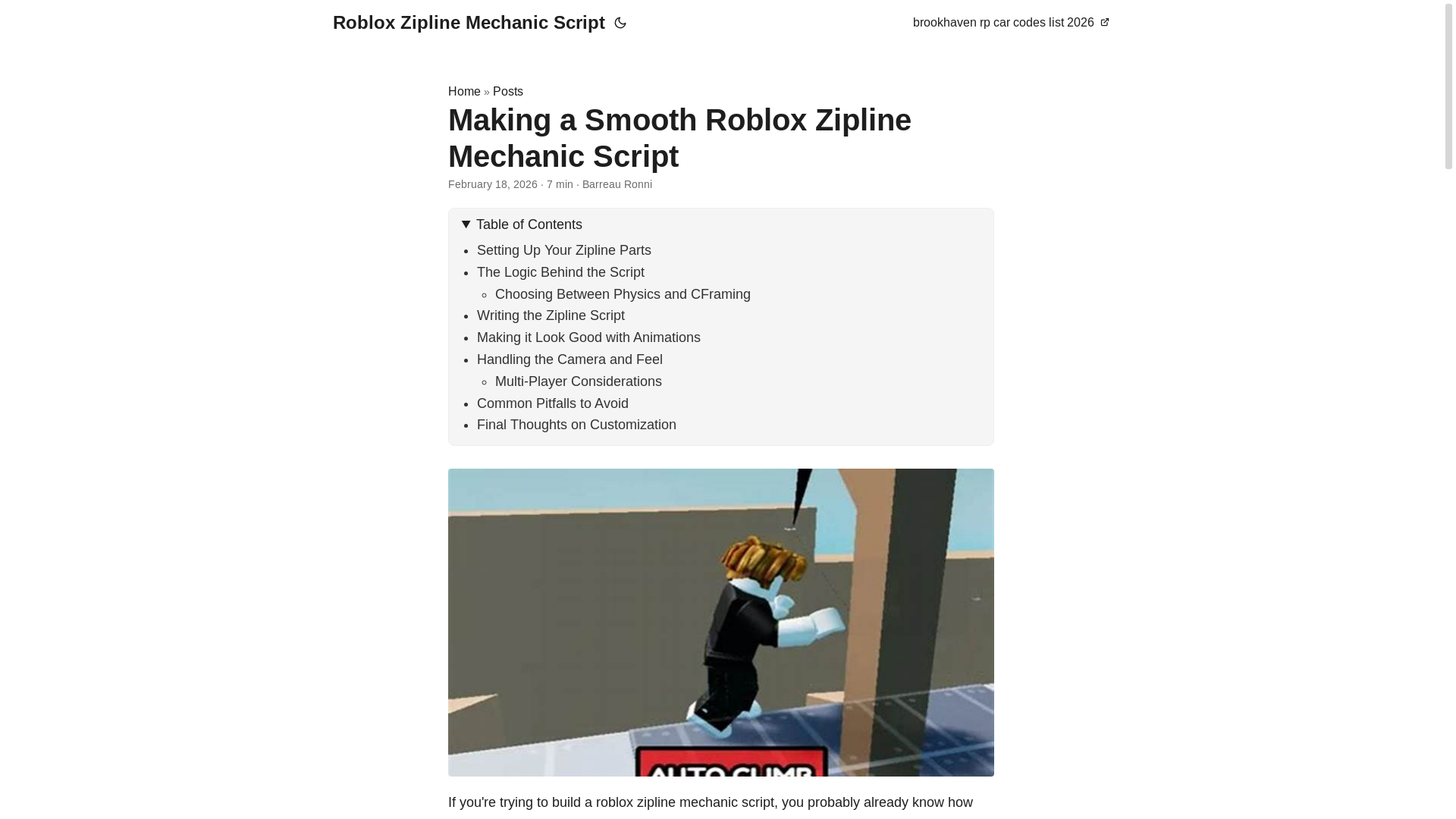website screenshot of https://roblox-zipline-mechanic-script.pages.dev/