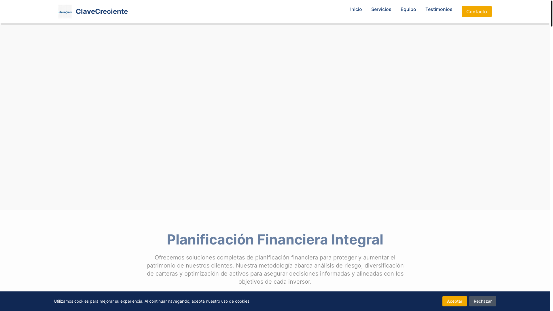 website screenshot of https://clavecreciente.info/
