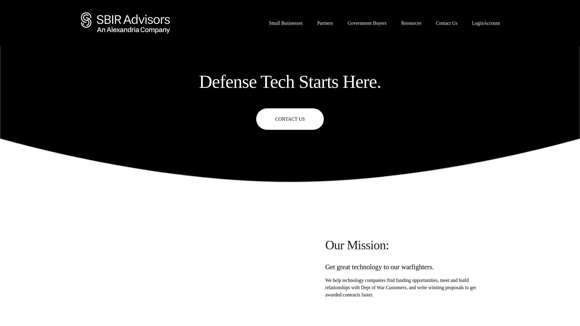 website screenshot of https://sbirnavigators.com/