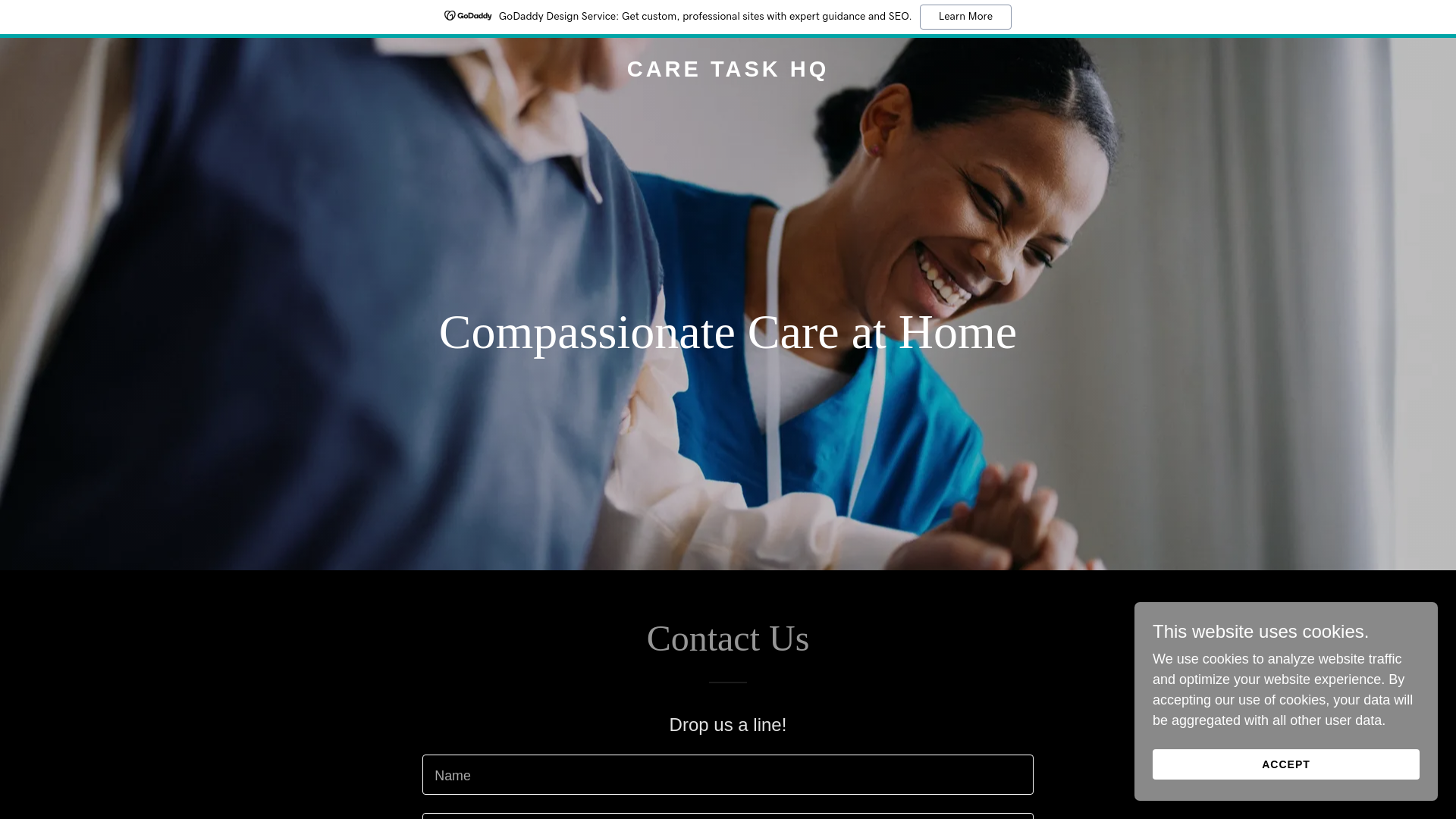 website screenshot of https://caretaskhq.com