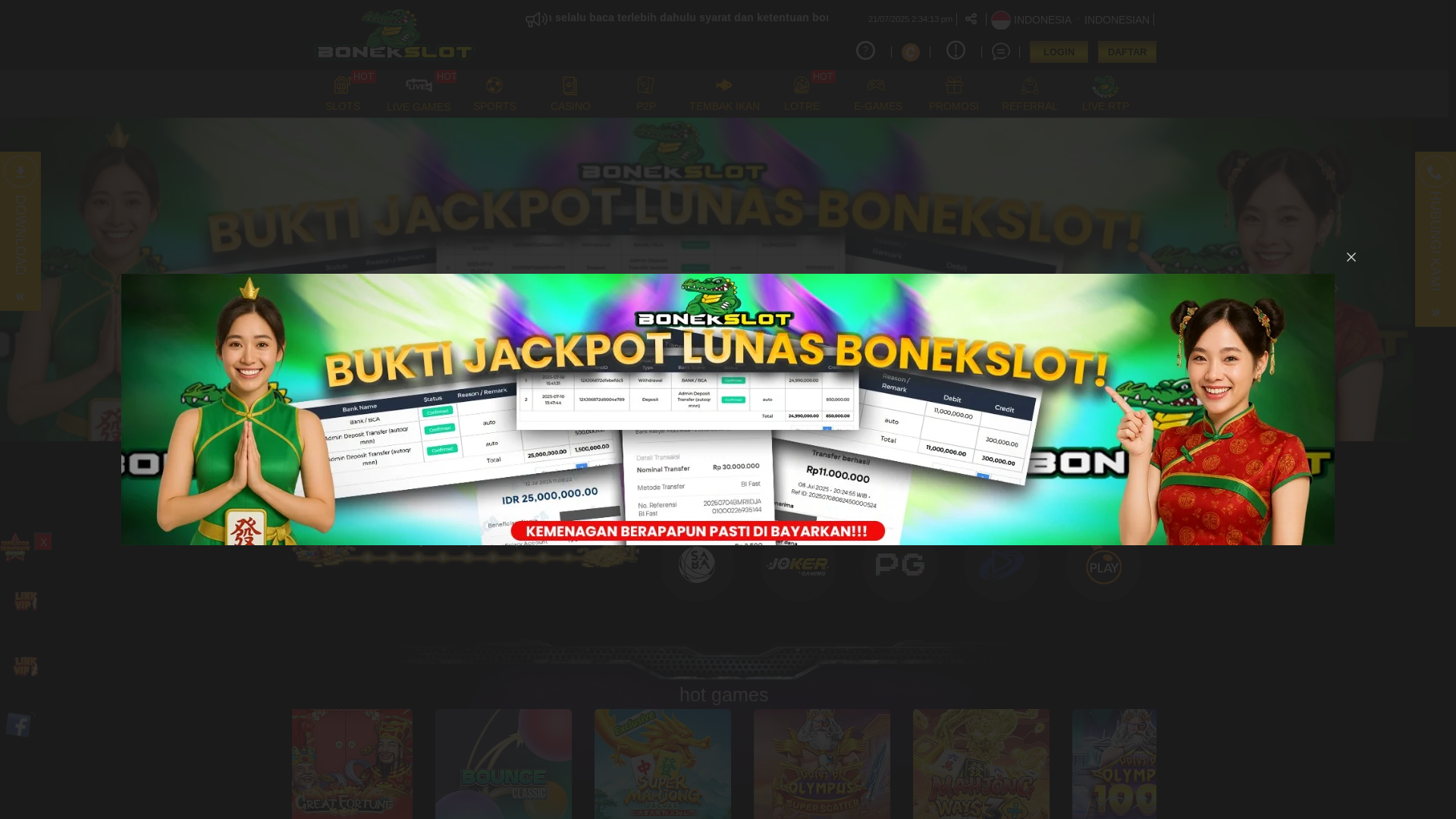 website screenshot of https://bonek-win15.shop/