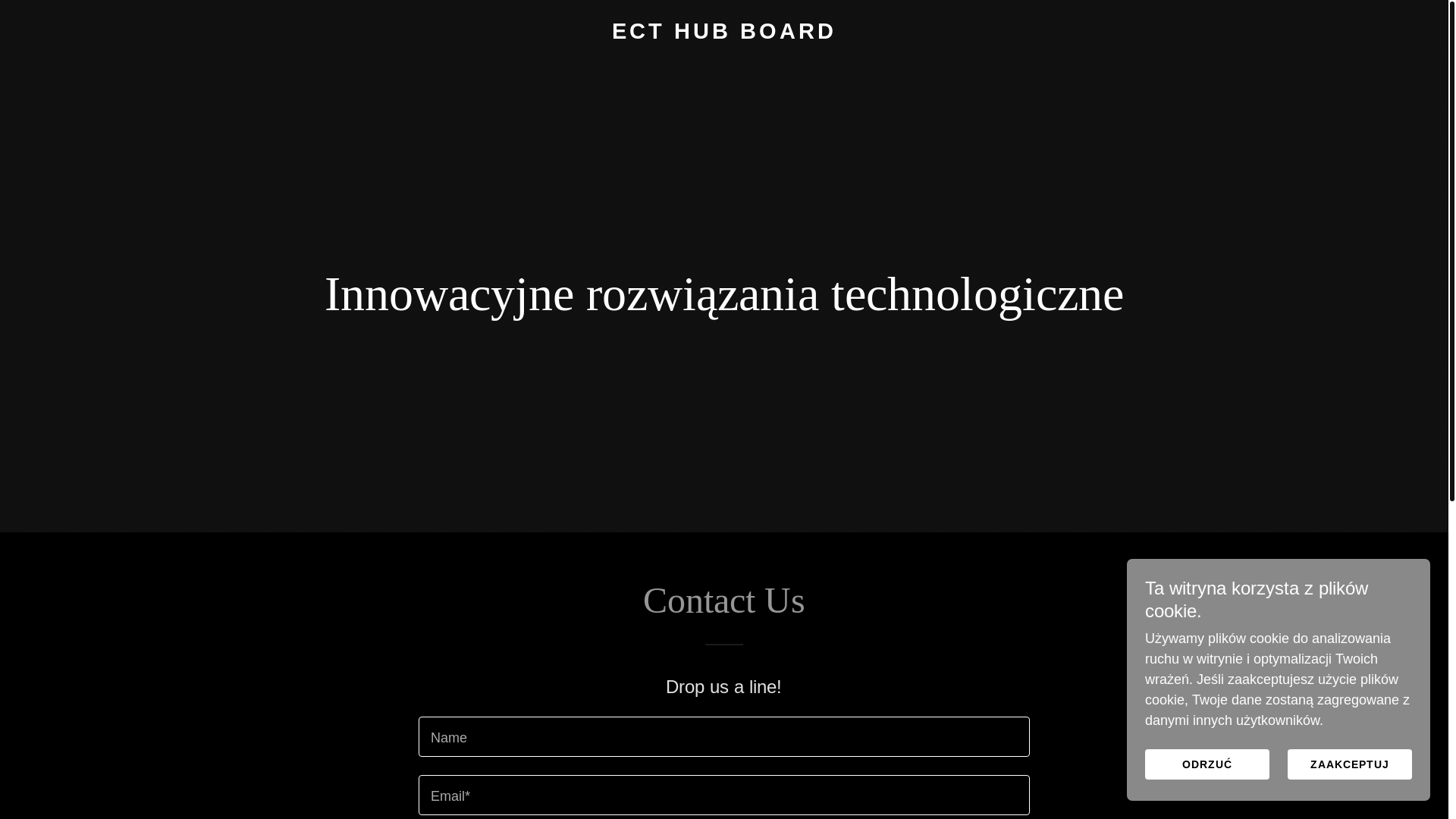 website screenshot of https://ect-hub-board.site/