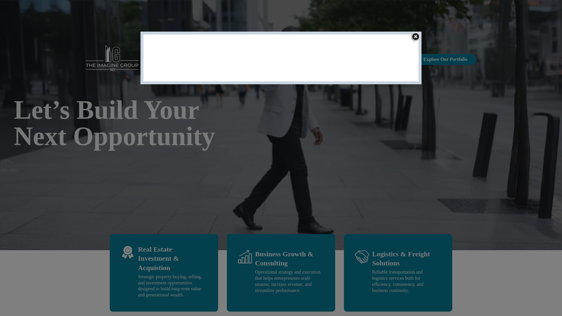 website screenshot of https://theimaginegroupny.com/