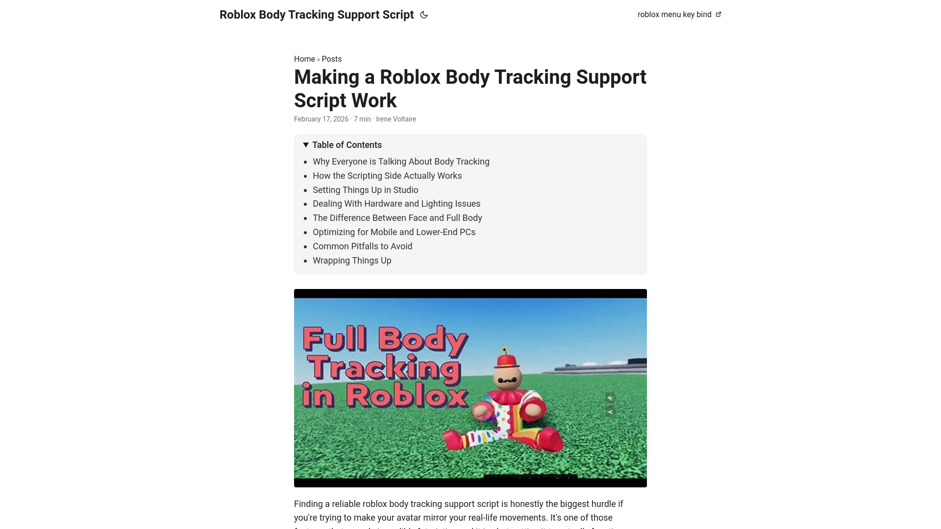 website screenshot of https://roblox-body-tracking-support-script.pages.dev/