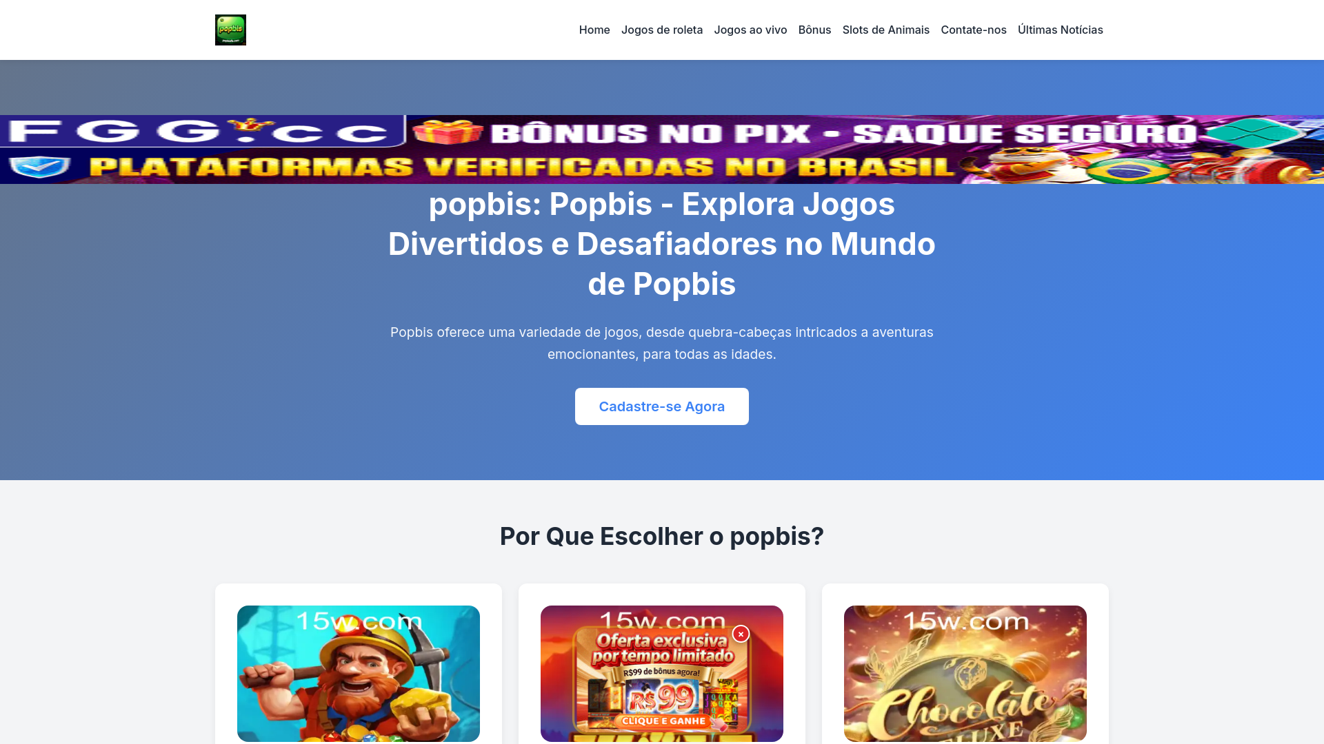 website screenshot of https://popbisfb.com/